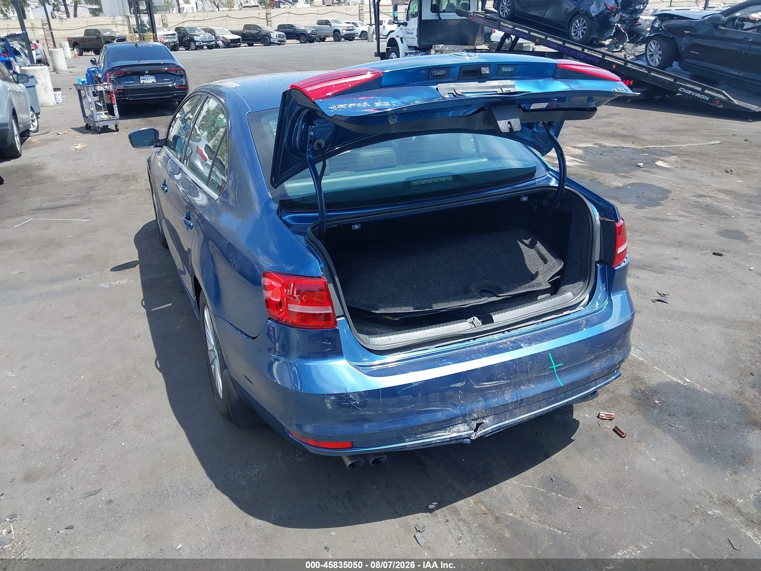 2015 Volkswagen Jetta 2.0l Tdi Se Синий vin: 3VW3A7AJ5FM425064