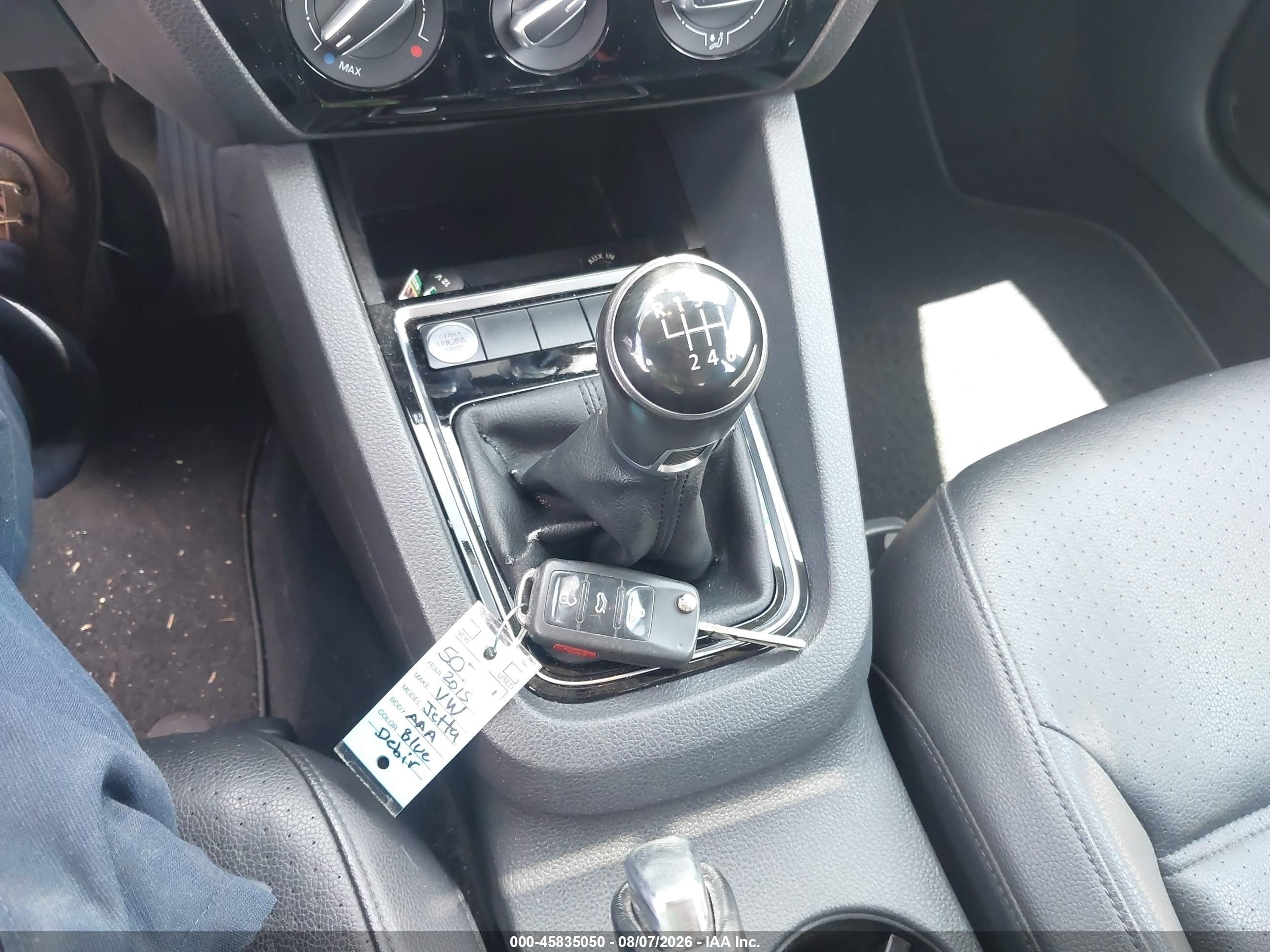 2015 Volkswagen Jetta 2.0l Tdi Se Синий vin: 3VW3A7AJ5FM425064