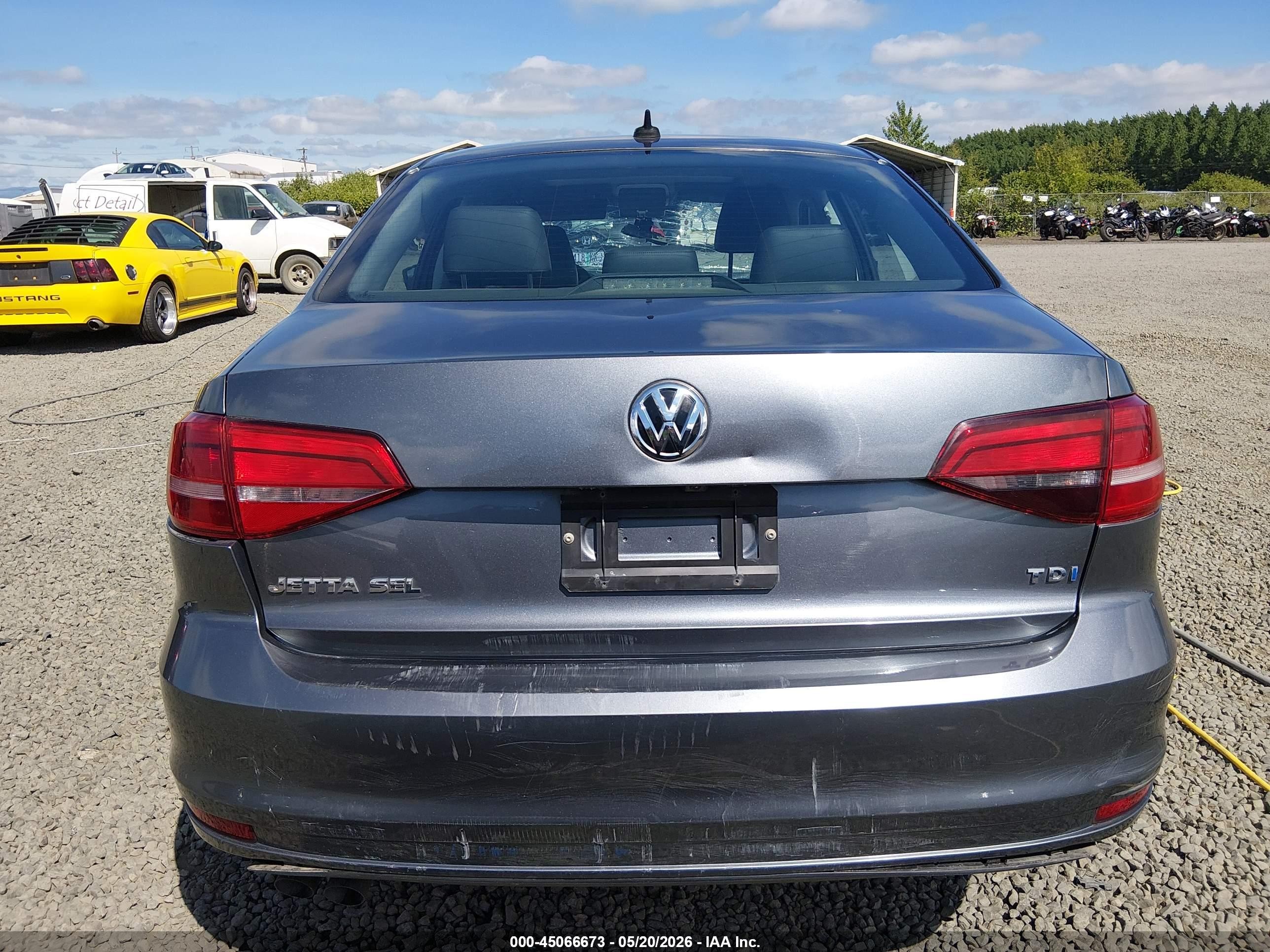 2015 Volkswagen Jetta 2.0l Tdi Sel Gray vin: 3VW3A7AJ9FM402967