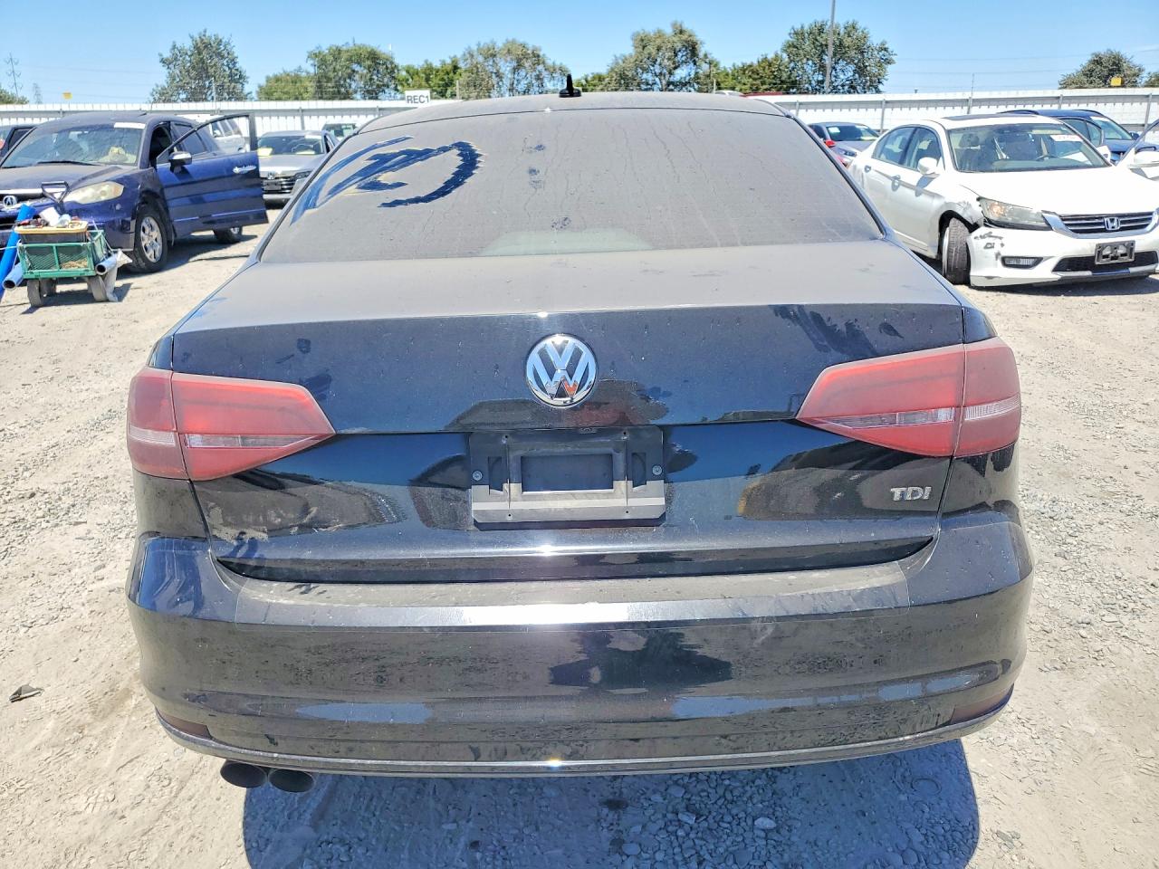 2015 Volkswagen Jetta Tdi Black vin: 3VW3A7AJ9FM414889