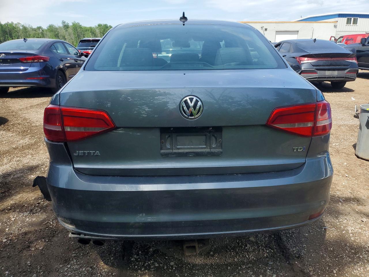 2015 Volkswagen Jetta Tdi Gray vin: 3VW3A7AJXFM318964