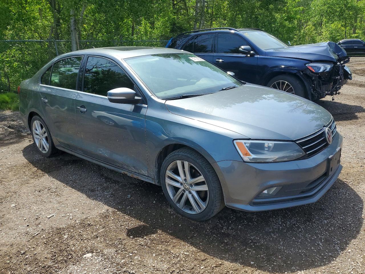 2015 Volkswagen Jetta Tdi Gray vin: 3VW3A7AJXFM318964