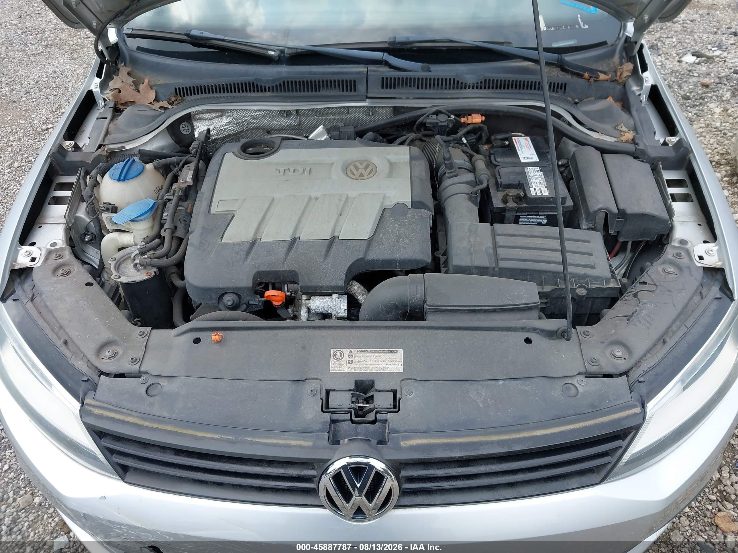 2012 Volkswagen Jetta 2.0l Tdi Silver vin: 3VW3L7AJ0CM308899