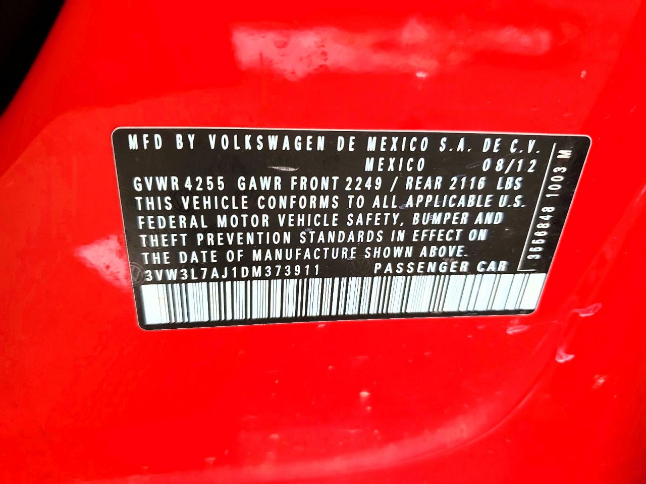 2013 Volkswagen Jetta Tdi Red vin: 3VW3L7AJ1DM373911
