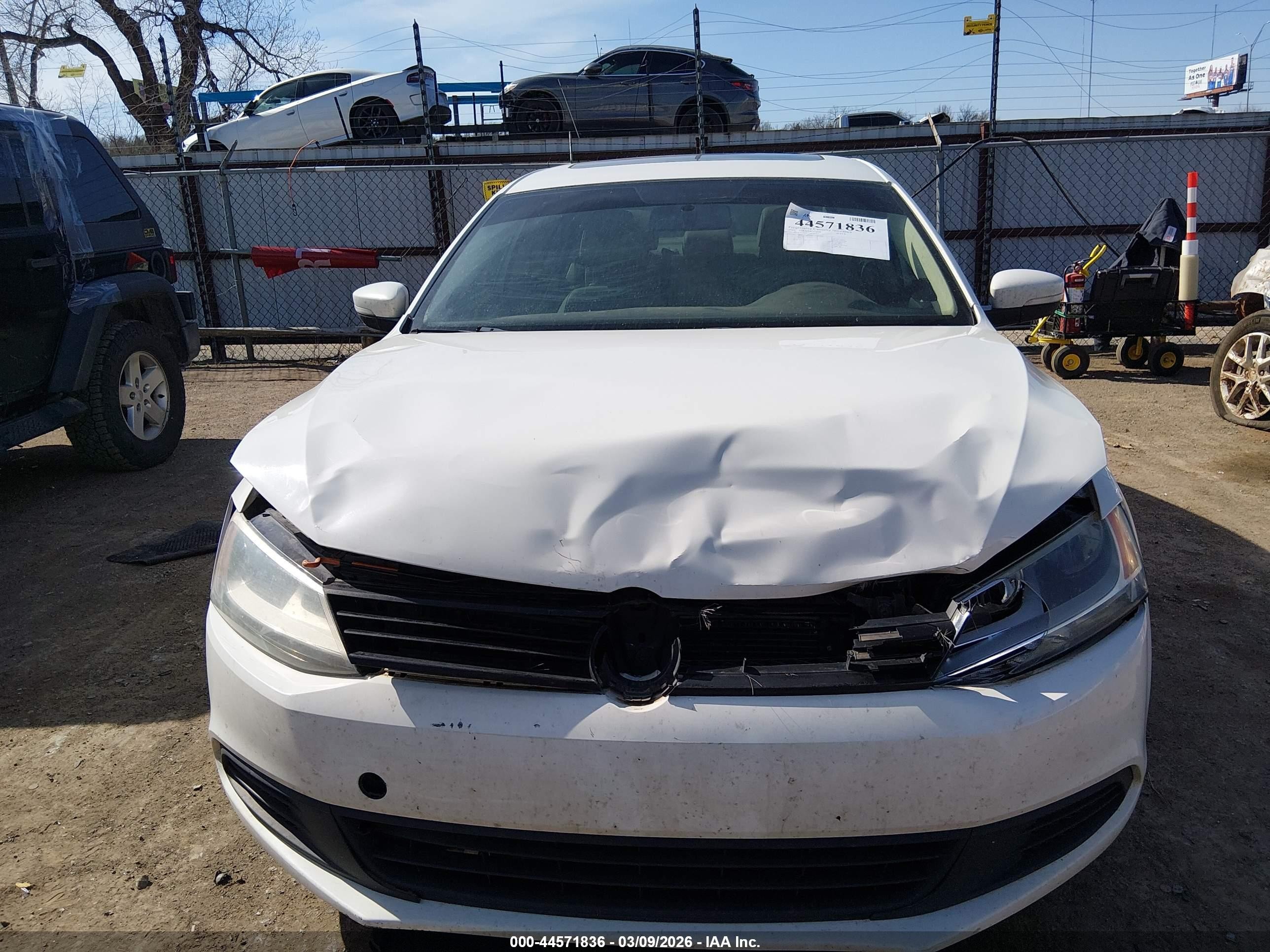 2012 Volkswagen Jetta 2.0l Tdi White vin: 3VW3L7AJ3CM014672