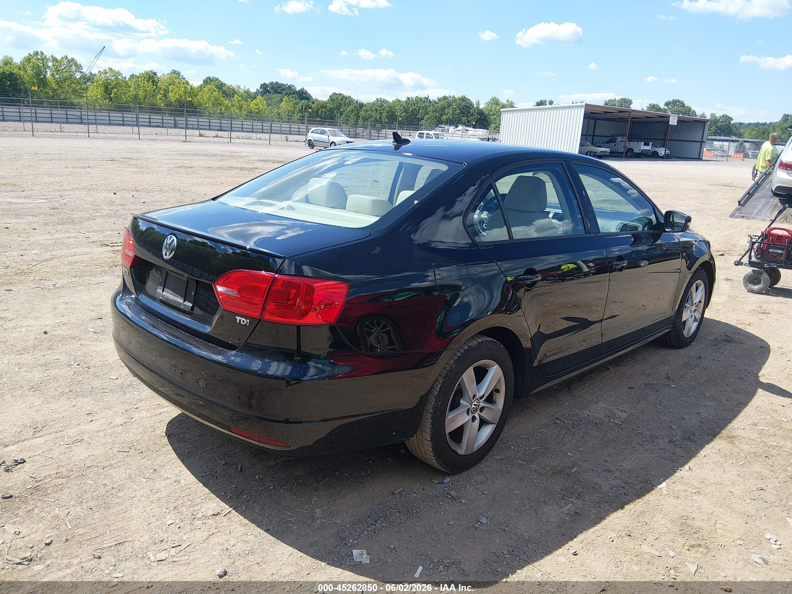 2012 Volkswagen Jetta 2.0l Tdi Black vin: 3VW3L7AJ3CM471045