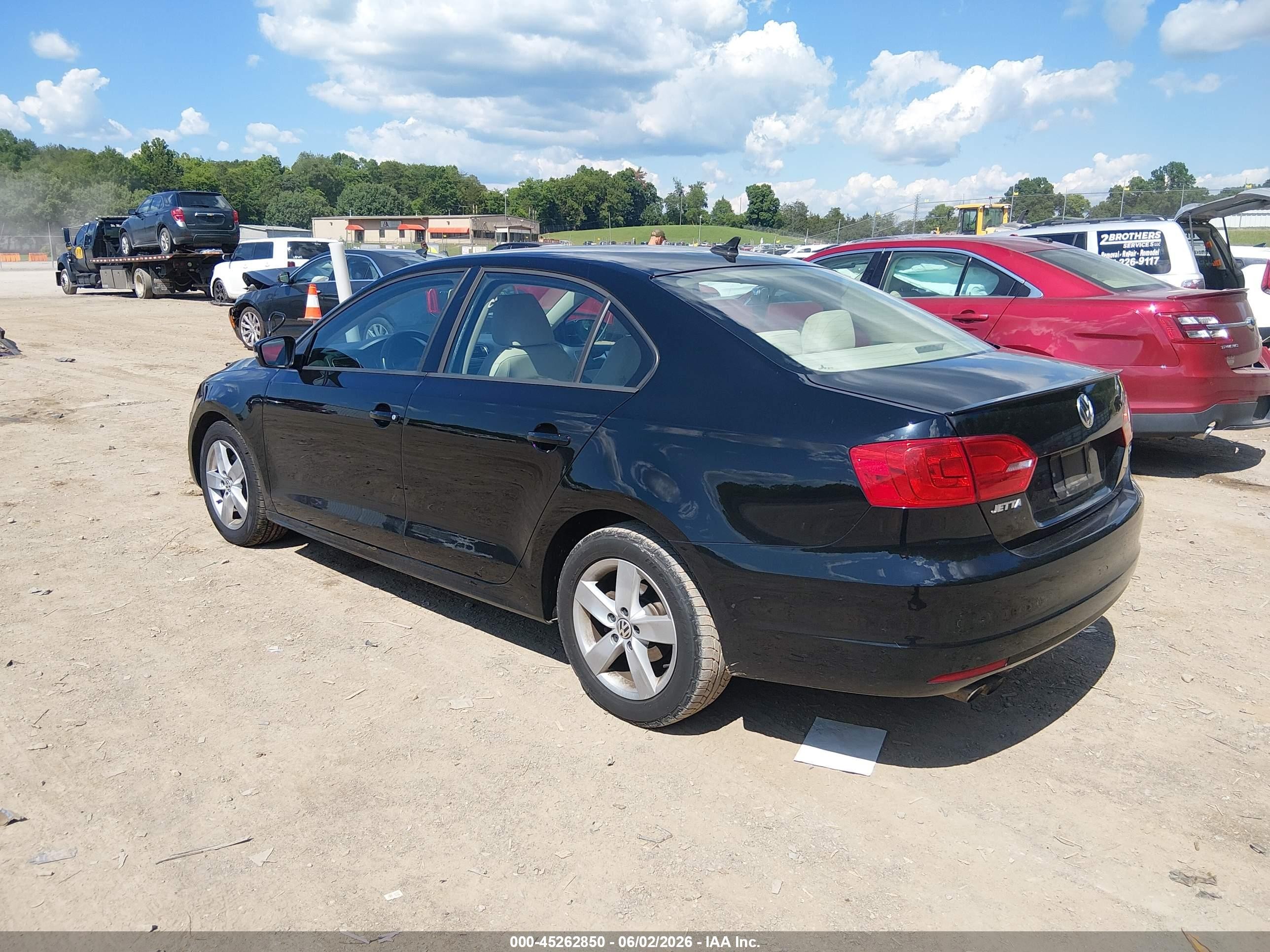 2012 Volkswagen Jetta 2.0l Tdi Black vin: 3VW3L7AJ3CM471045