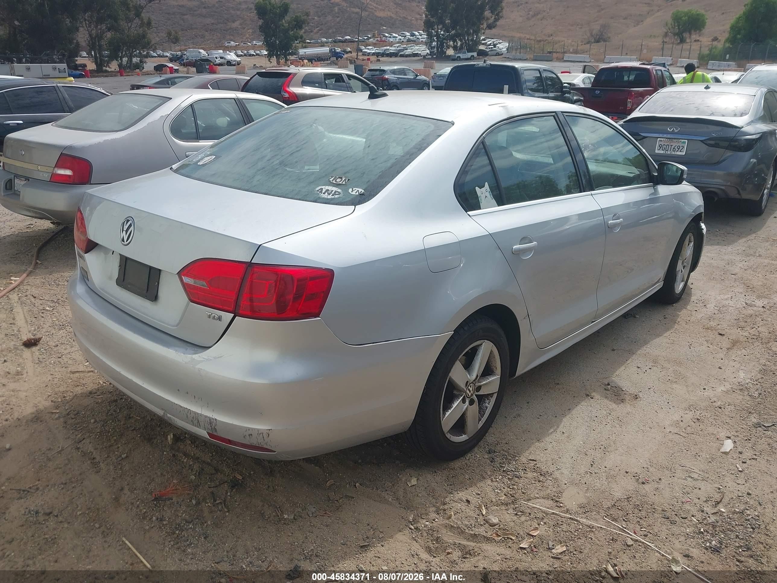 2013 Volkswagen Jetta 2.0l Tdi Silver vin: 3VW3L7AJ3DM273082