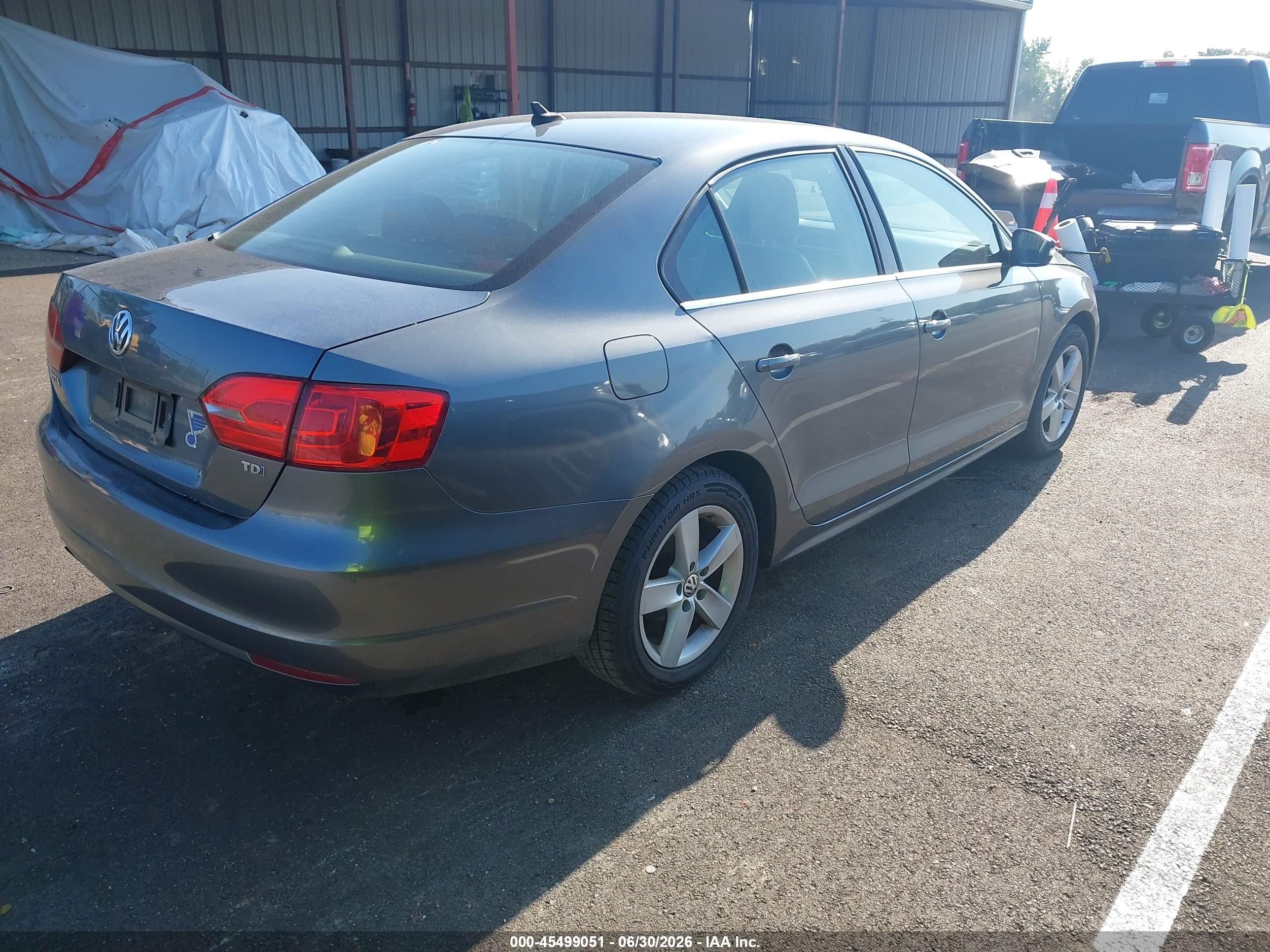 2014 Volkswagen Jetta 2.0l Tdi Gray vin: 3VW3L7AJ3EM280177