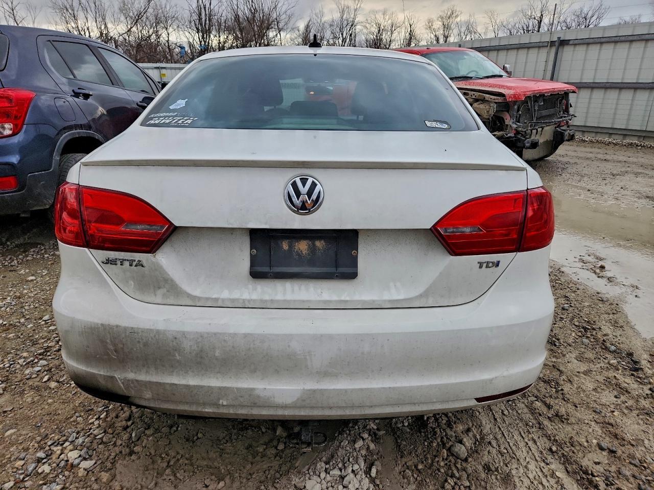 2012 Volkswagen Jetta Tdi White vin: 3VW3L7AJ4CM410609