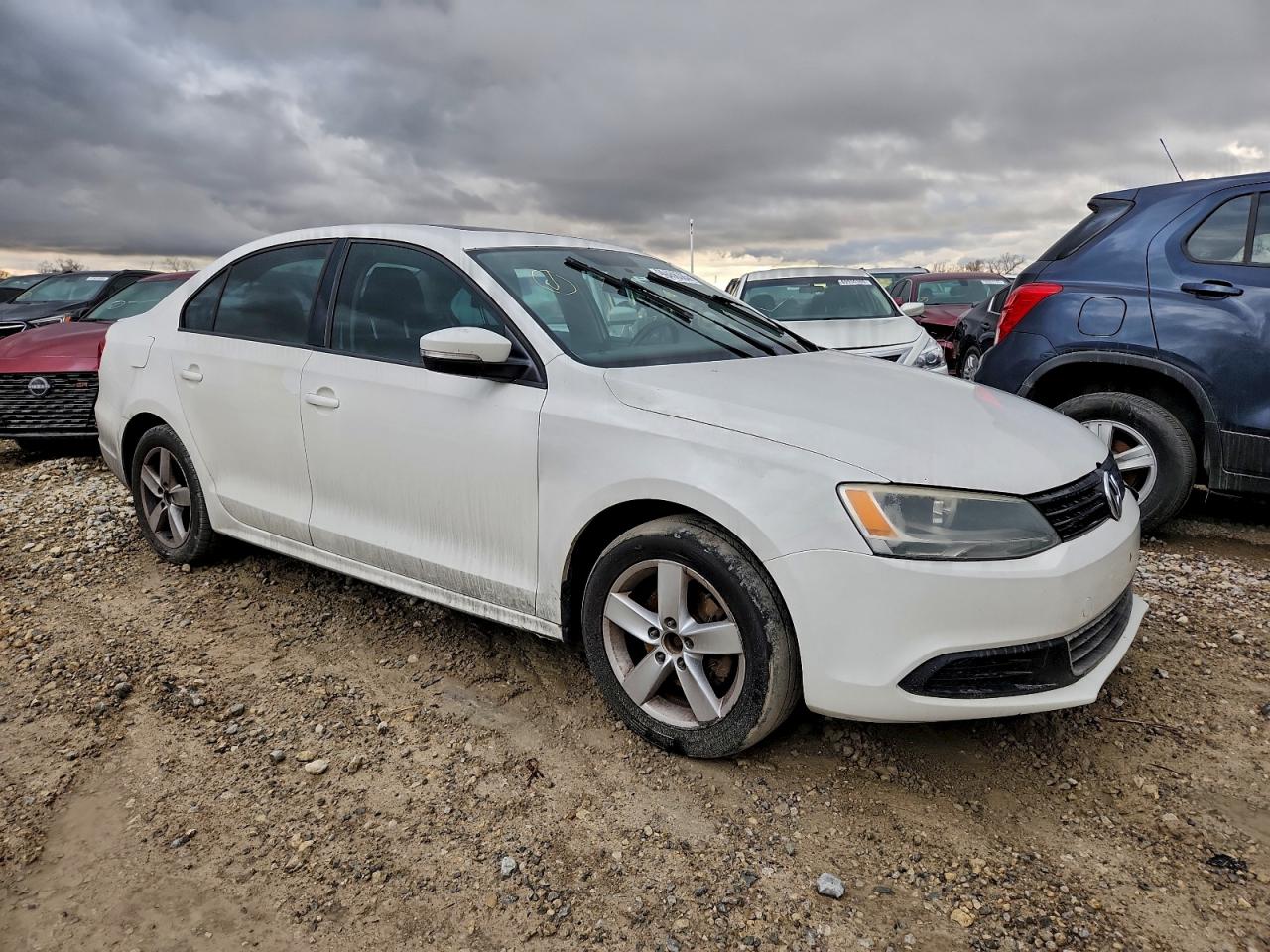 2012 Volkswagen Jetta Tdi White vin: 3VW3L7AJ4CM410609