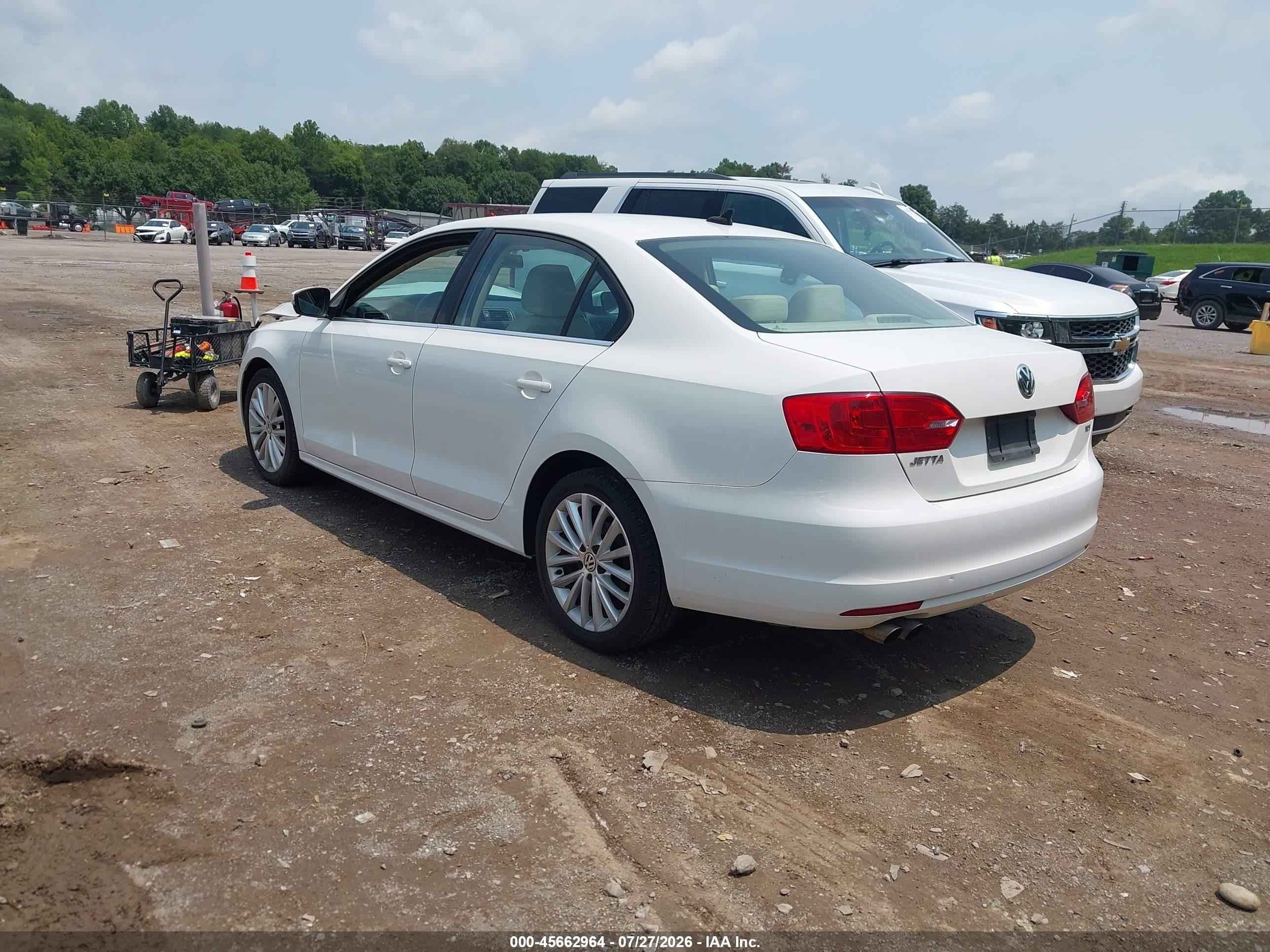 2013 Volkswagen Jetta 2.0l Tdi White vin: 3VW3L7AJ4DM274435
