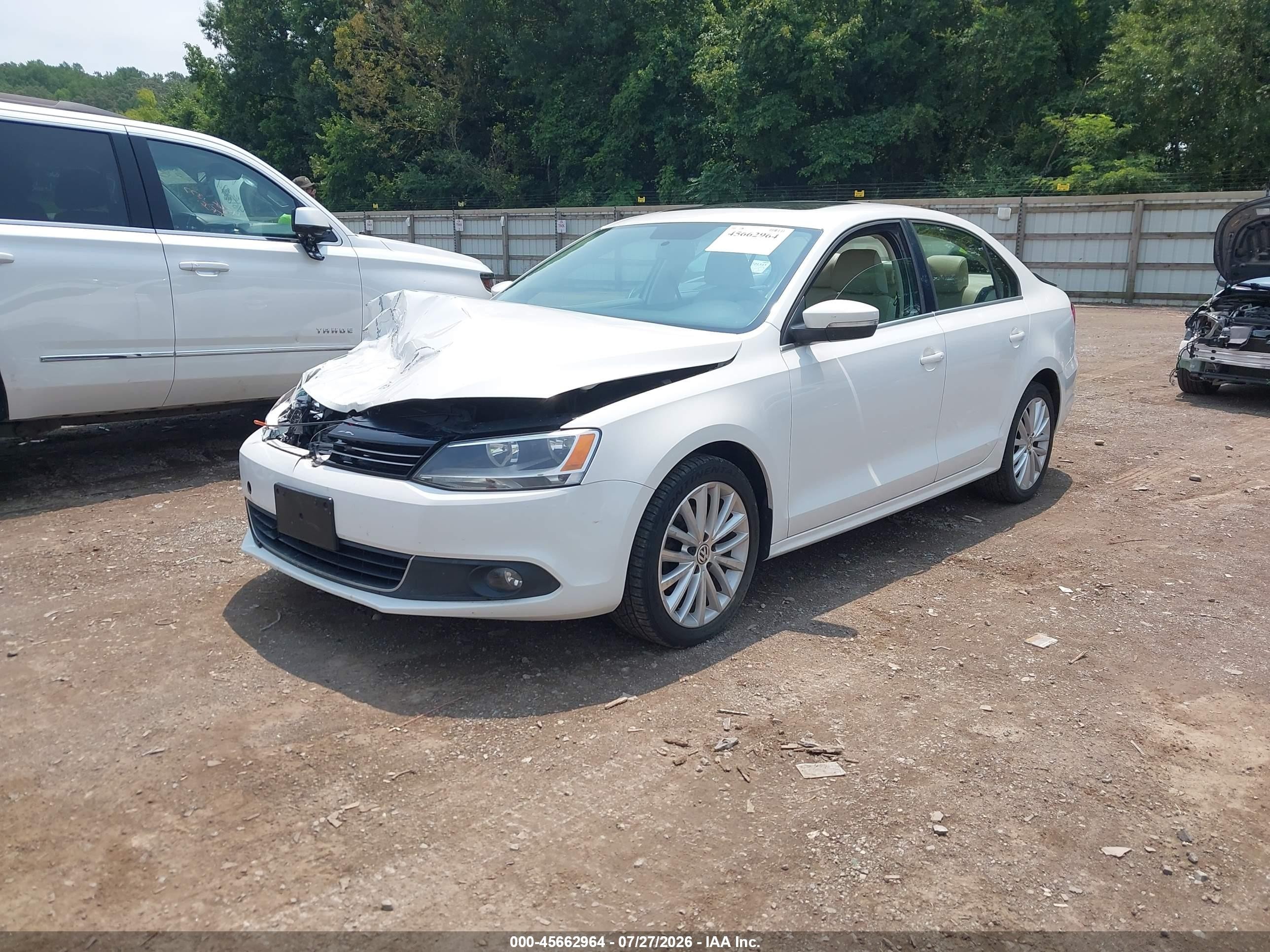 2013 Volkswagen Jetta 2.0l Tdi White vin: 3VW3L7AJ4DM274435