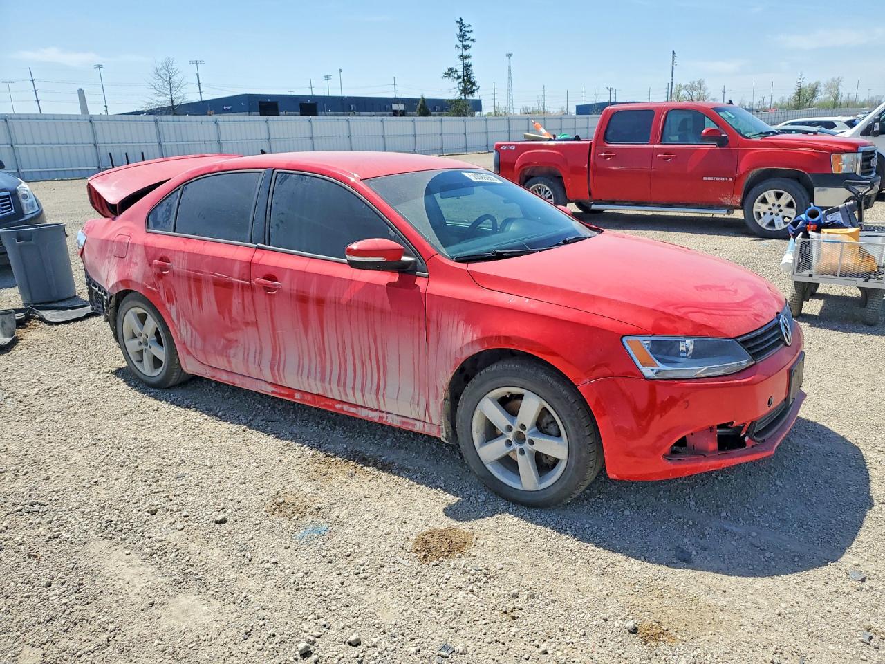 2012 Volkswagen Jetta Tdi Red vin: 3VW3L7AJ5CM465926