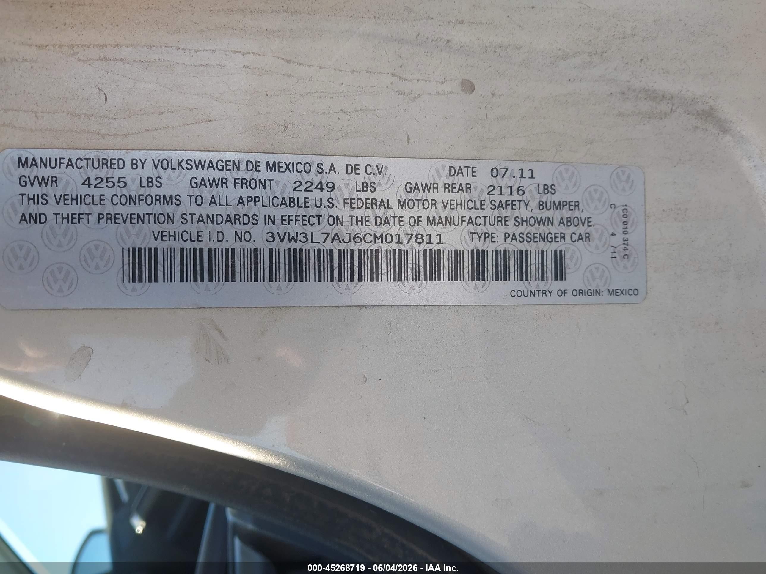 2012 Volkswagen Jetta 2.0l Tdi Silver vin: 3VW3L7AJ6CM017811