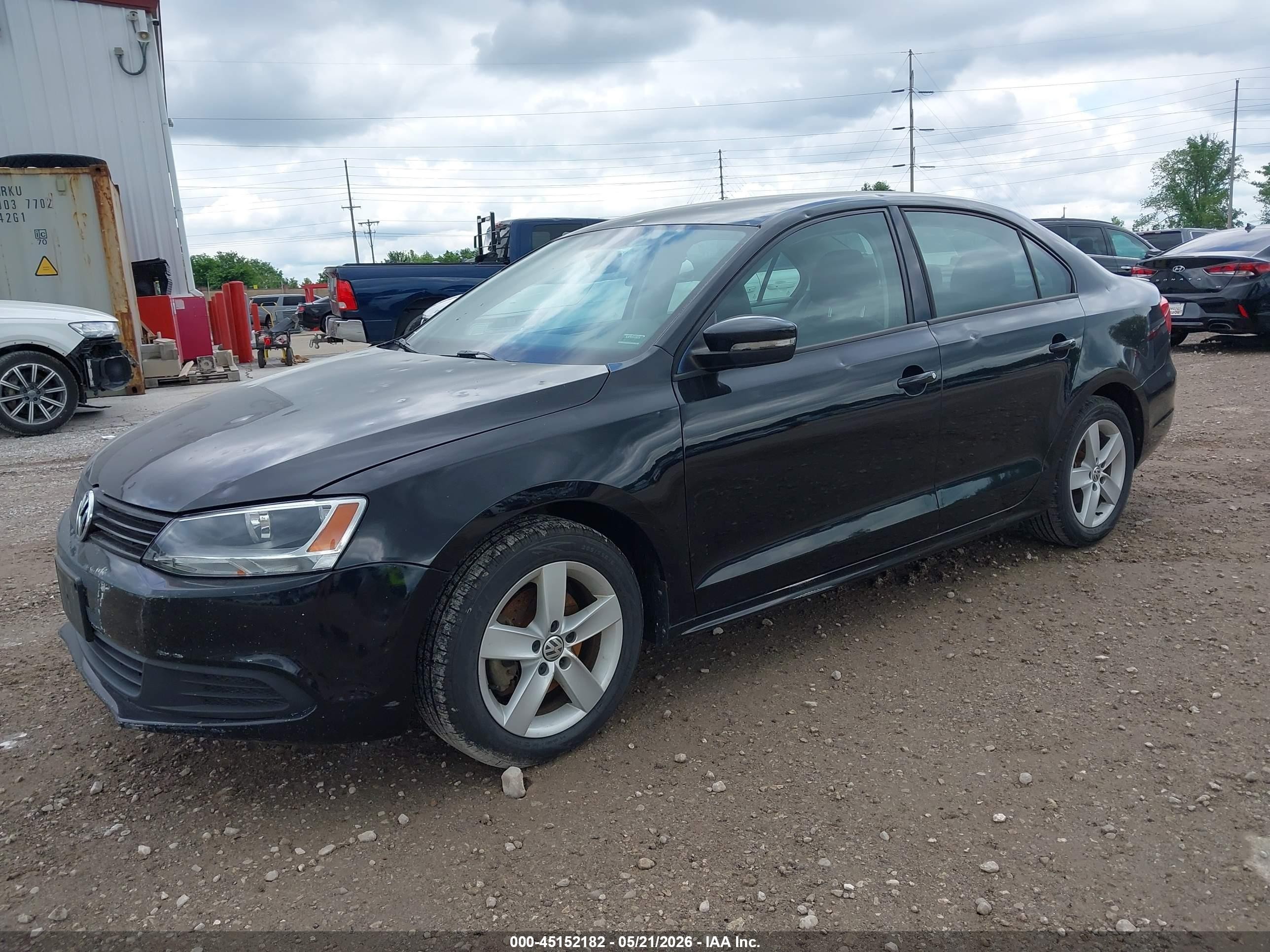 2012 Volkswagen Jetta 2.0l Tdi Black vin: 3VW3L7AJ6CM066121