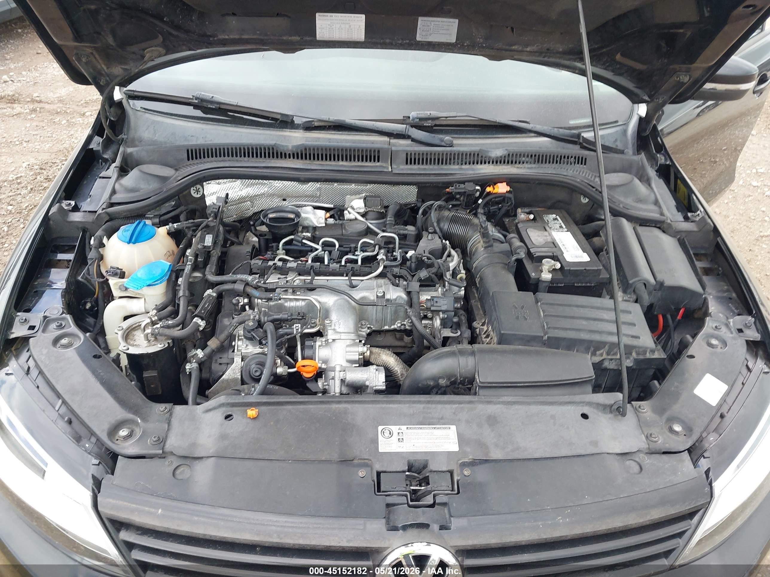 2012 Volkswagen Jetta 2.0l Tdi Black vin: 3VW3L7AJ6CM066121