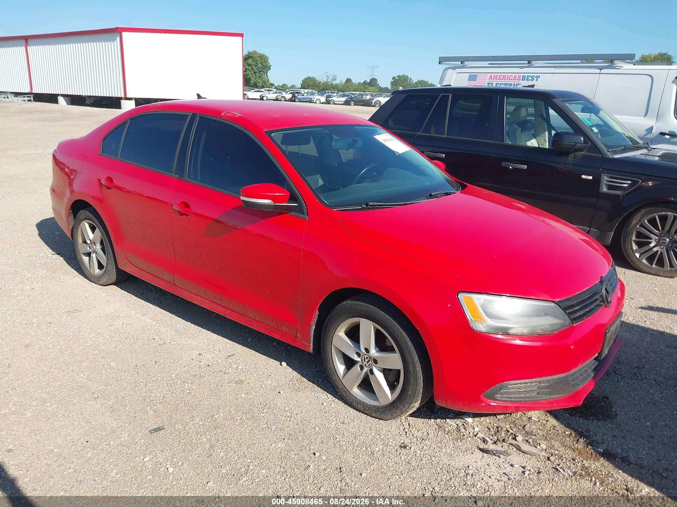 2012 Volkswagen Jetta 2.0l Tdi Red vin: 3VW3L7AJ6CM398432