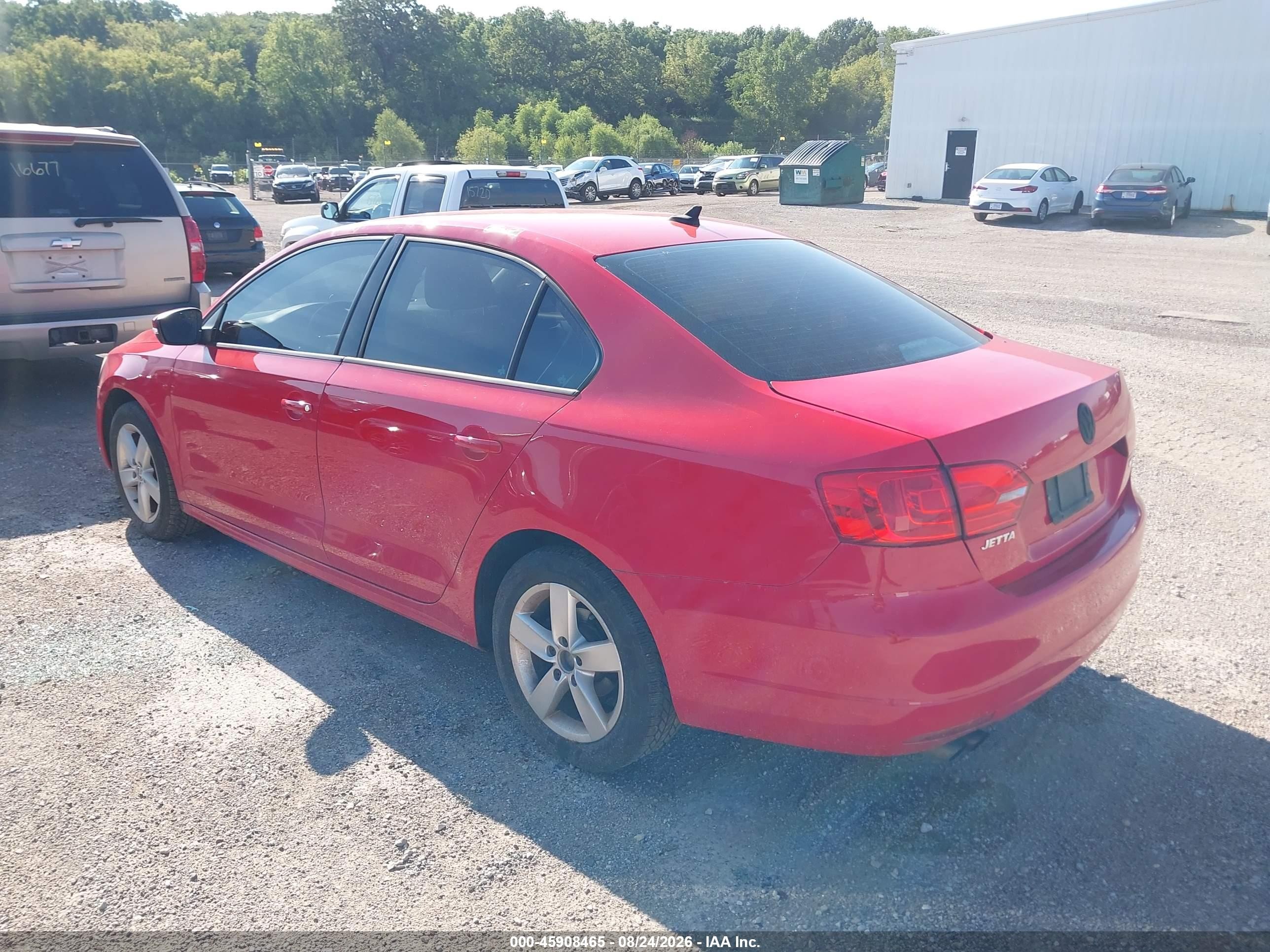 2012 Volkswagen Jetta 2.0l Tdi Red vin: 3VW3L7AJ6CM398432