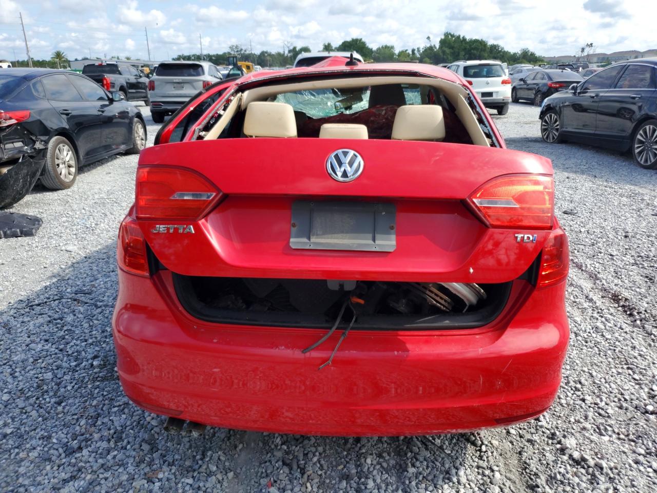 2012 Volkswagen Jetta Tdi Красный vin: 3VW3L7AJ6CM413396