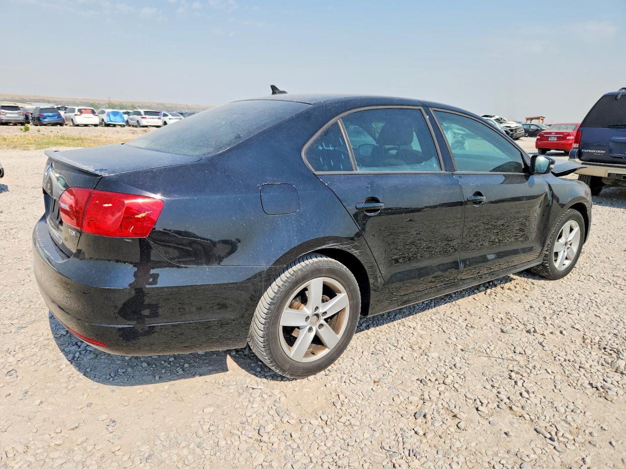 2012 Volkswagen Jetta Tdi Black vin: 3VW3L7AJ7CM380778