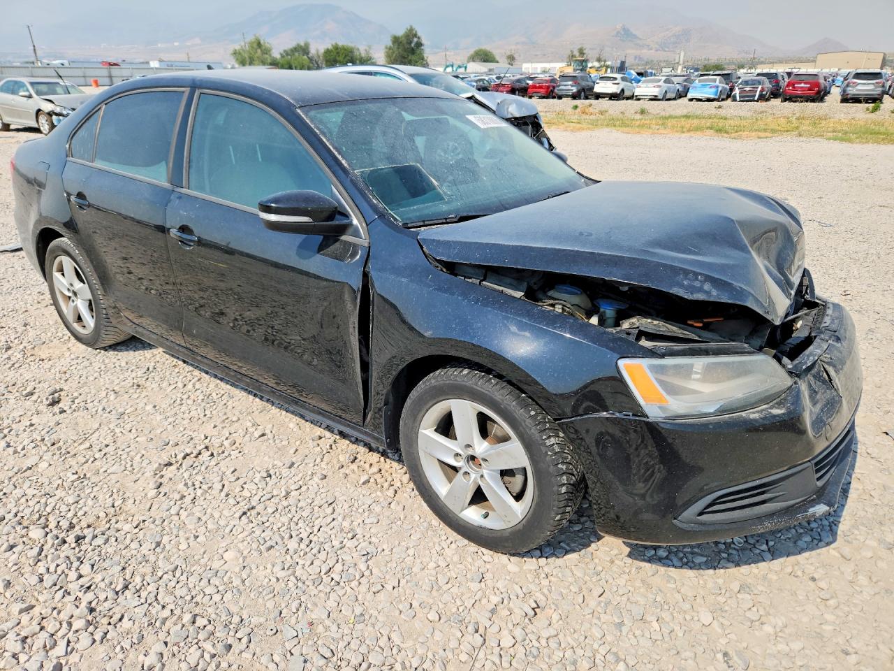 2012 Volkswagen Jetta Tdi Black vin: 3VW3L7AJ7CM380778