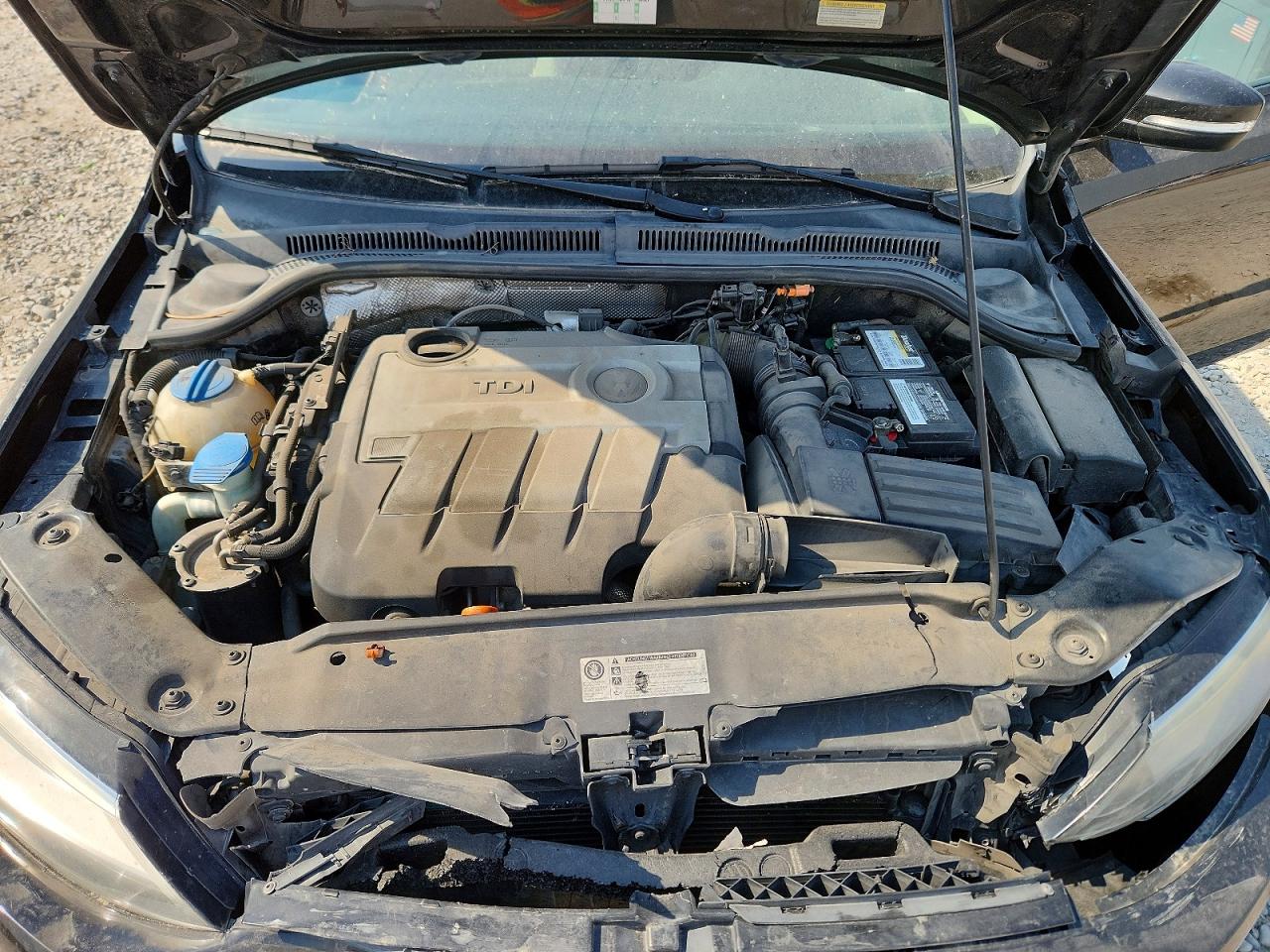 2012 Volkswagen Jetta Tdi Black vin: 3VW3L7AJ7CM380778
