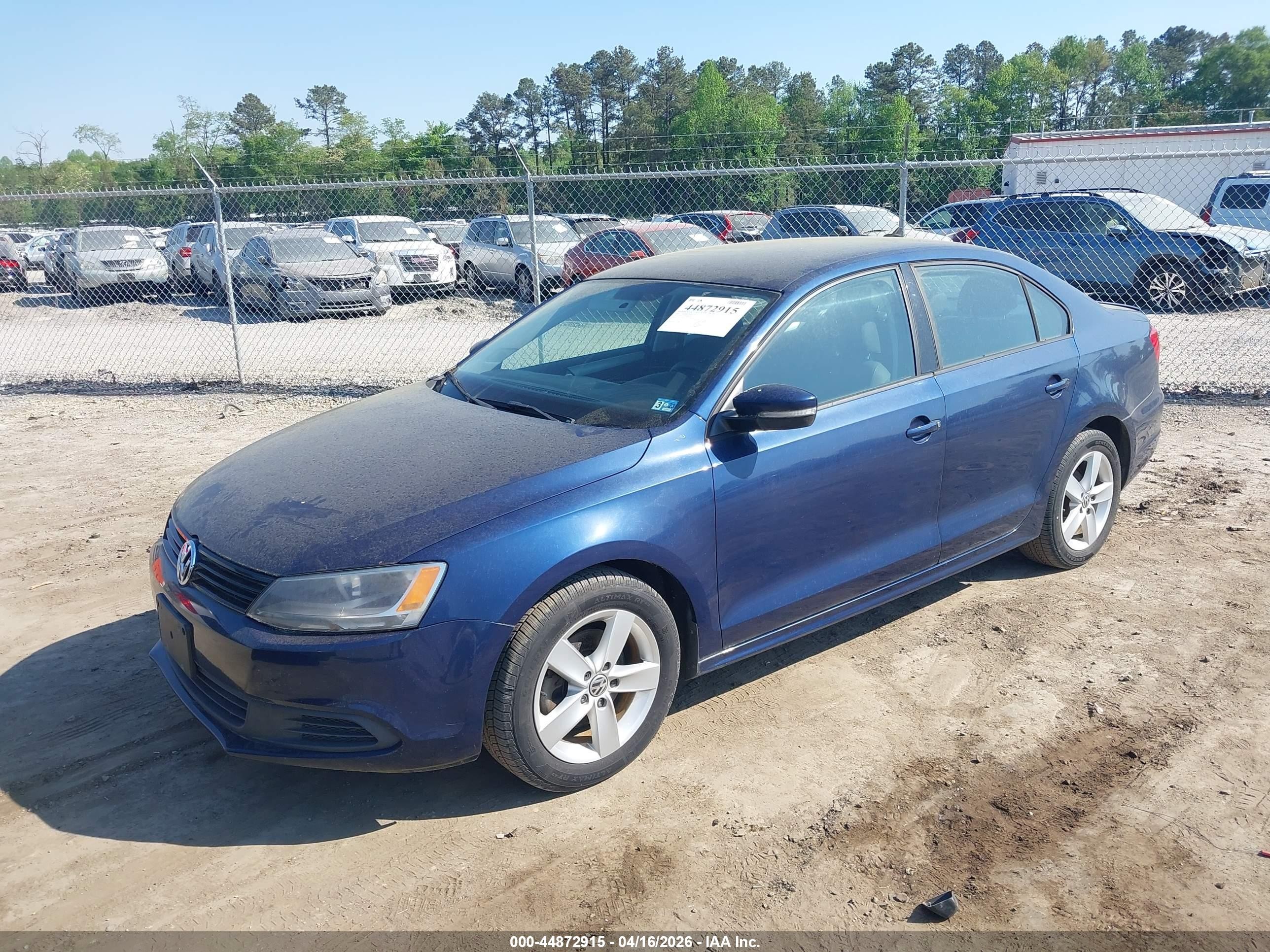 2012 Volkswagen Jetta 2.0l Tdi Blue vin: 3VW3L7AJ7CM471307