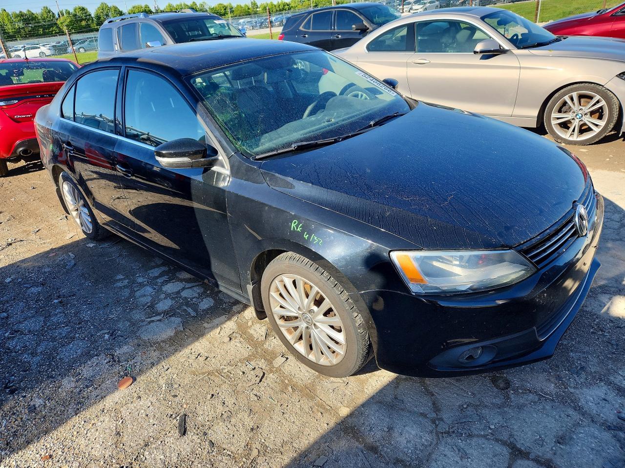 2013 Volkswagen Jetta Tdi Black vin: 3VW3L7AJ8DM274745