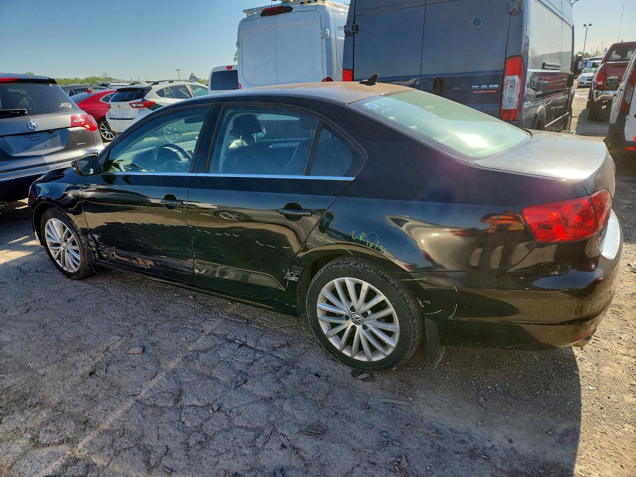 2013 Volkswagen Jetta Tdi Black vin: 3VW3L7AJ8DM274745