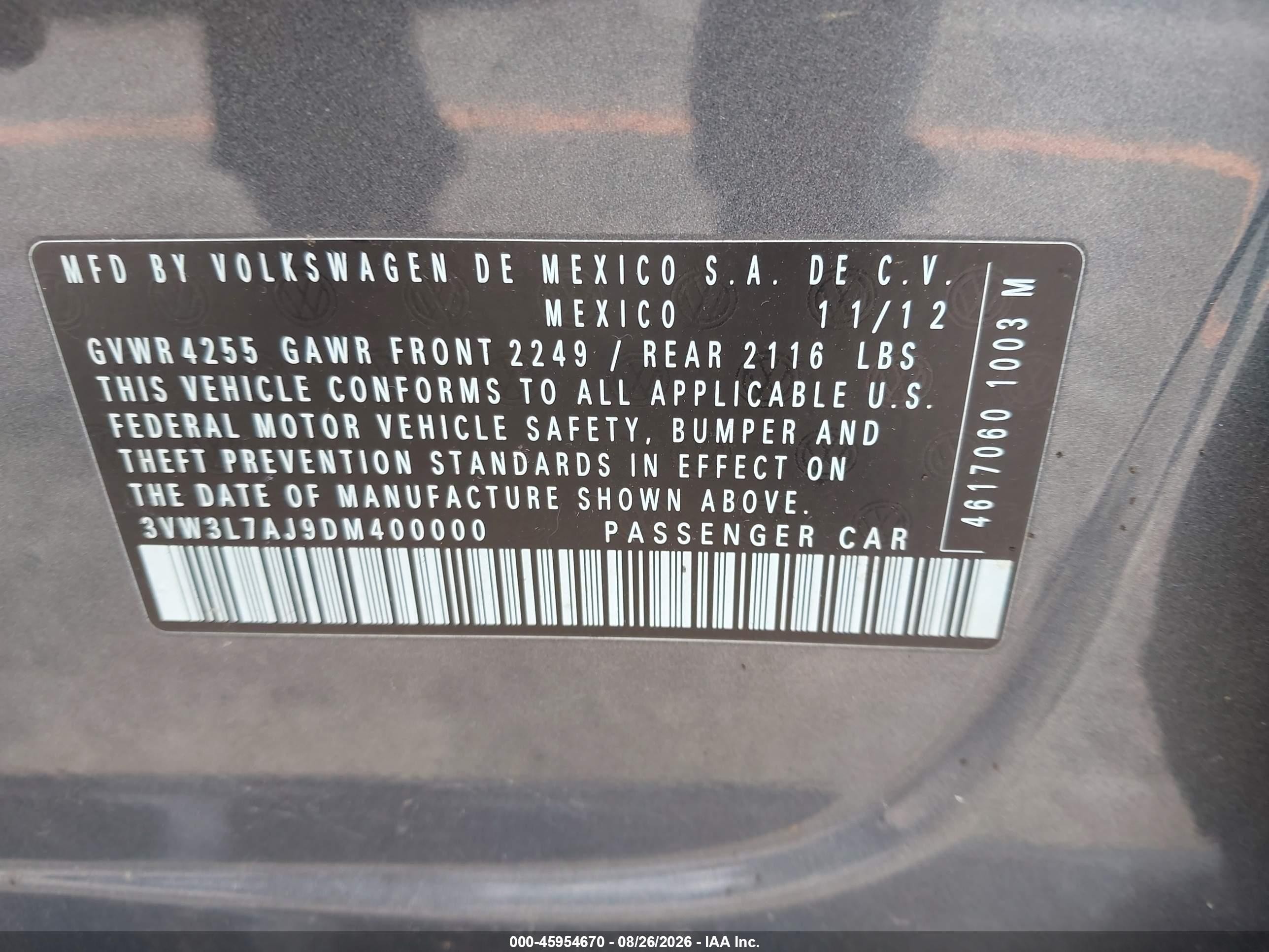 2013 Volkswagen Jetta 2.0l Tdi Gray vin: 3VW3L7AJ9DM400000