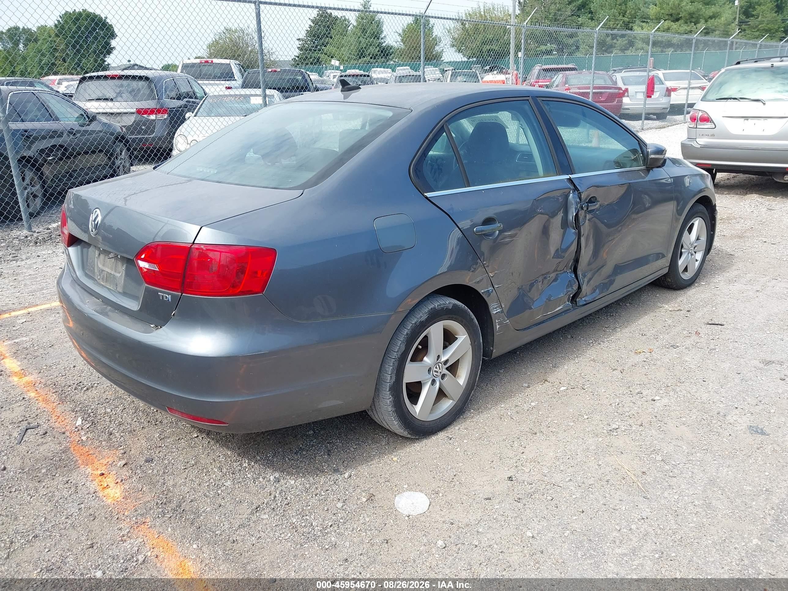 2013 Volkswagen Jetta 2.0l Tdi Gray vin: 3VW3L7AJ9DM400000