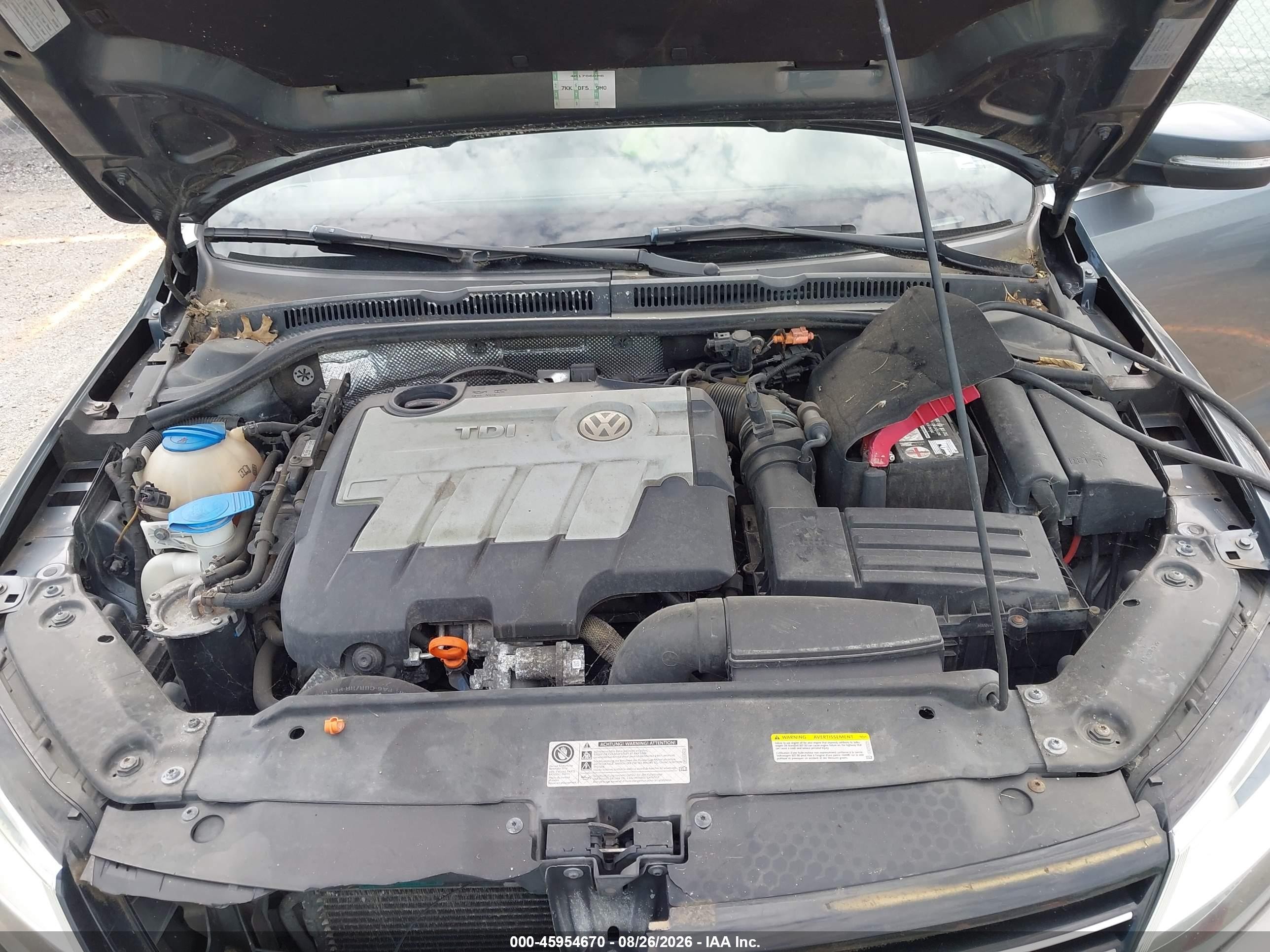 2013 Volkswagen Jetta 2.0l Tdi Gray vin: 3VW3L7AJ9DM400000