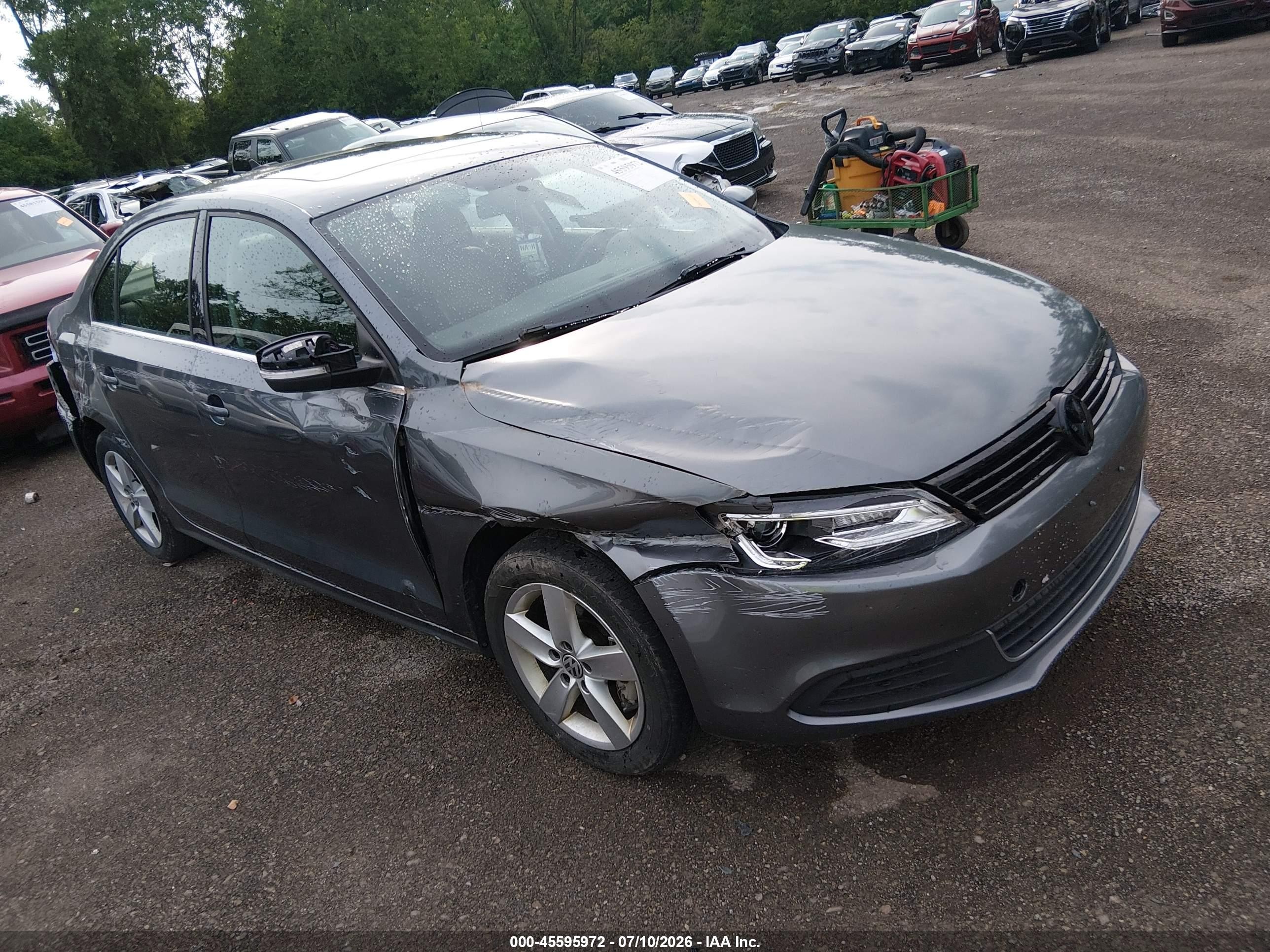 2013 Volkswagen Jetta 2.0l Tdi Gray vin: 3VW3L7AJ9DM443638