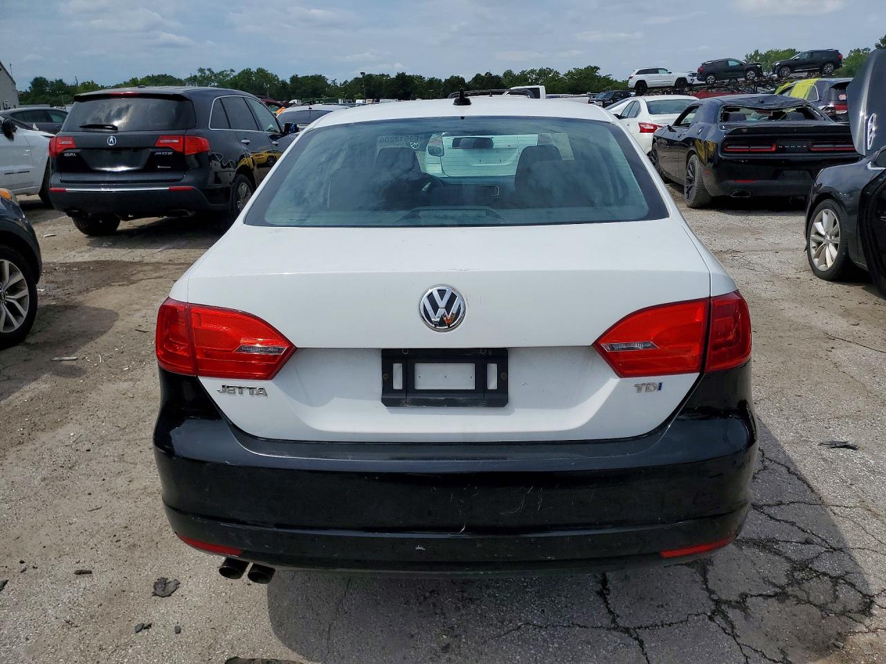 2014 Volkswagen Jetta Tdi White vin: 3VW3L7AJ9EM310959