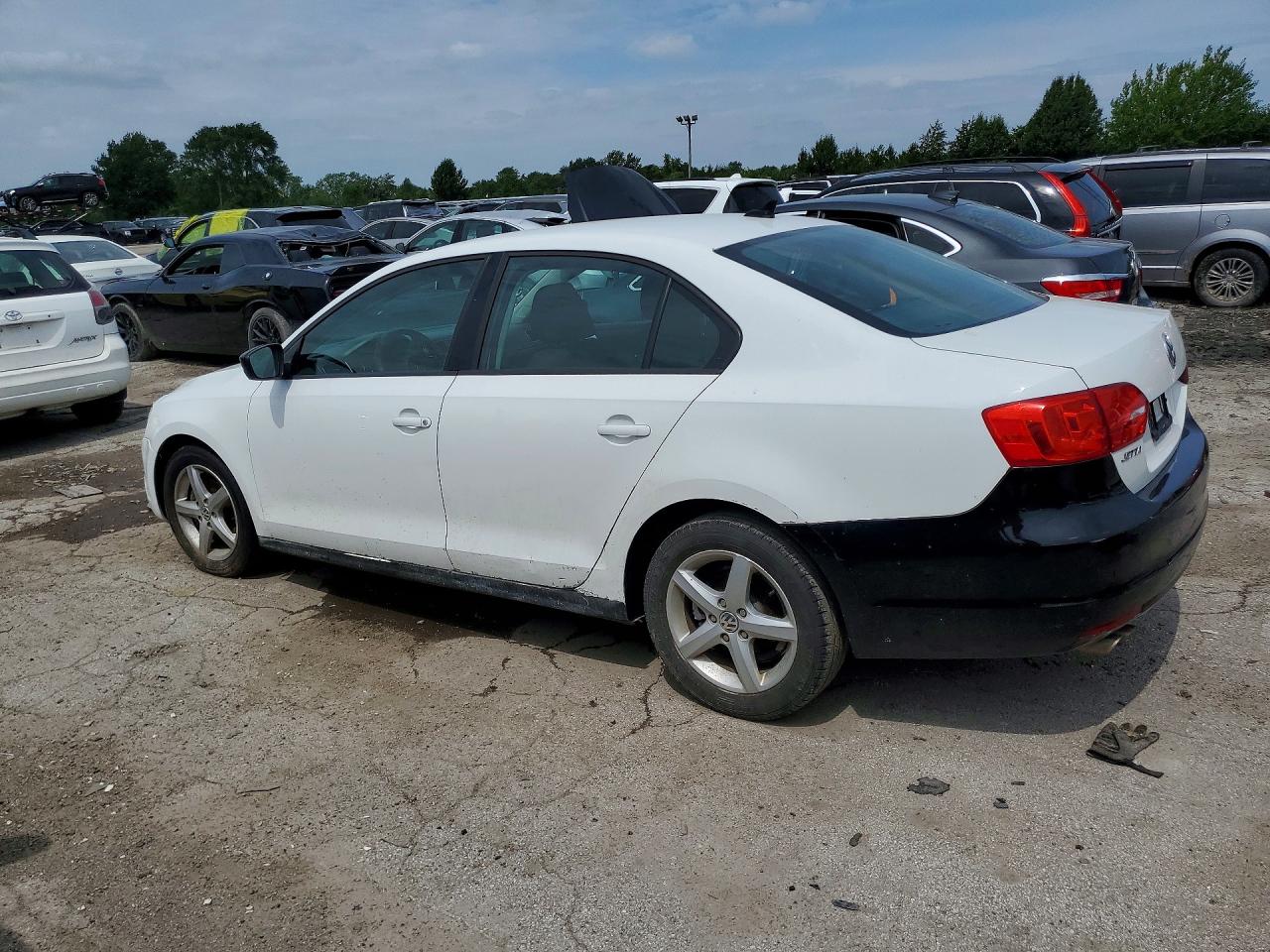 2014 Volkswagen Jetta Tdi White vin: 3VW3L7AJ9EM310959