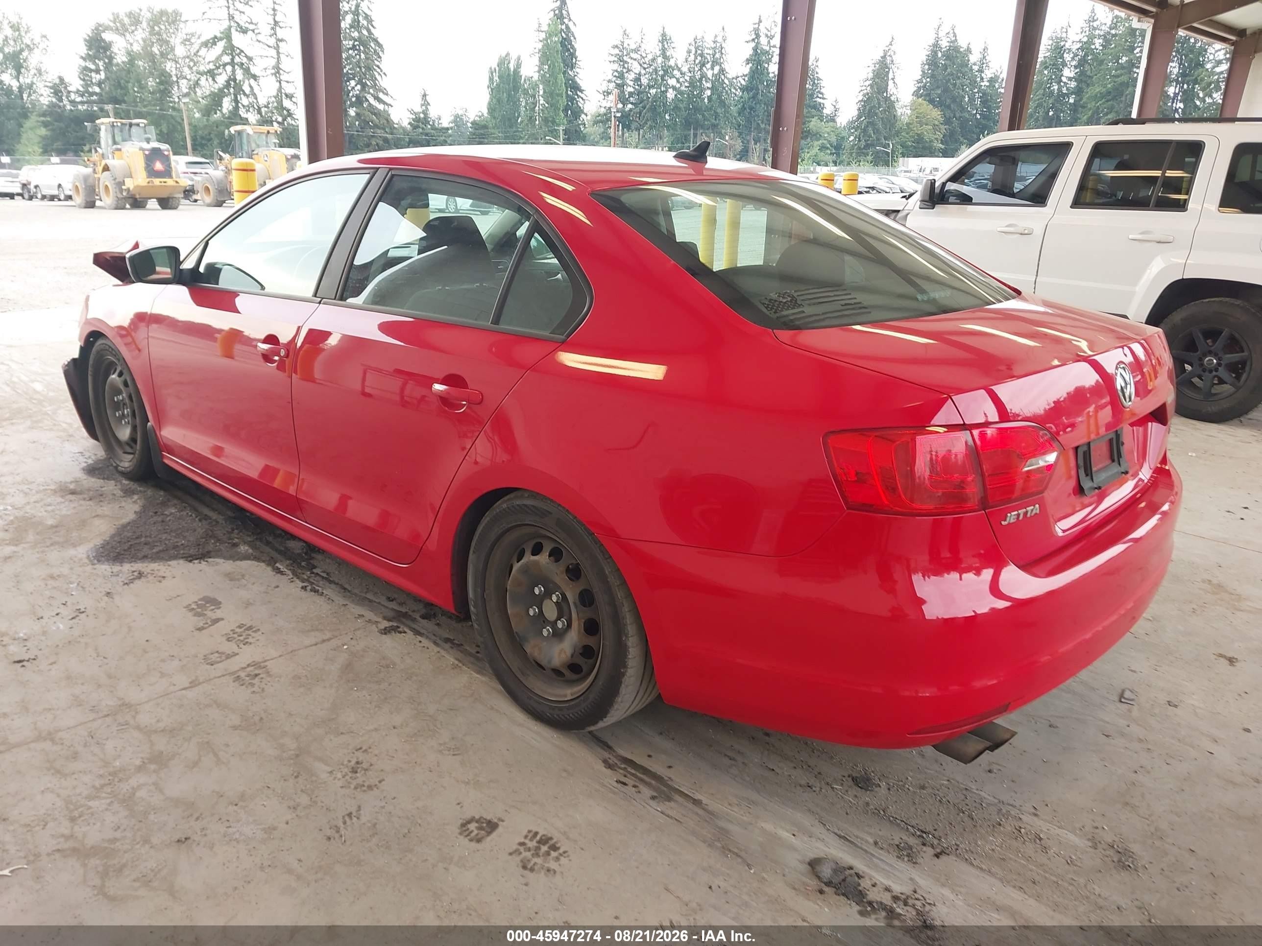 2014 Volkswagen Jetta 2.0l Tdi Value Edition Red vin: 3VW3L7AJ9EM334419
