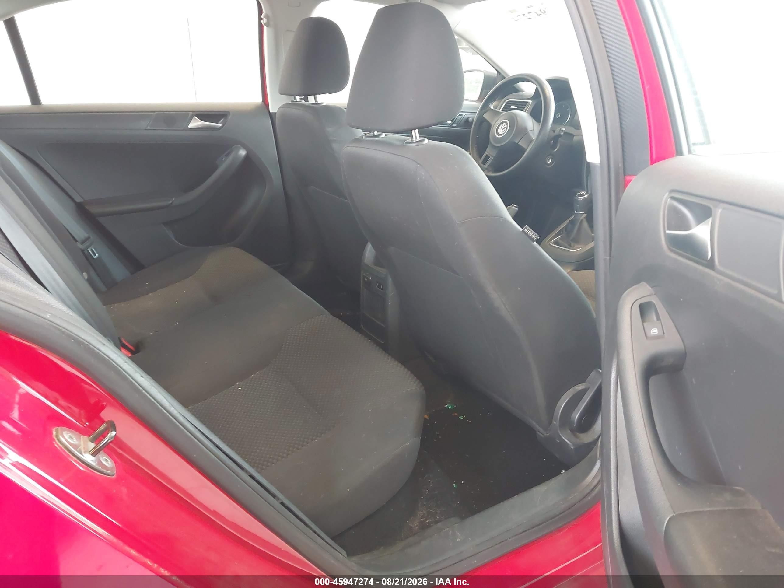 2014 Volkswagen Jetta 2.0l Tdi Value Edition Red vin: 3VW3L7AJ9EM334419