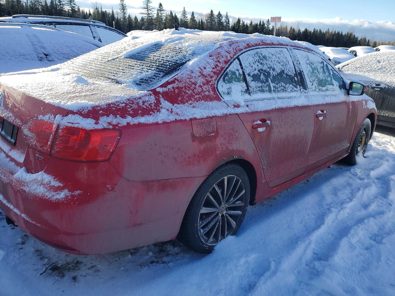2014 Volkswagen Jetta Tdi Красный vin: 3VW3L7AJ9EM350281