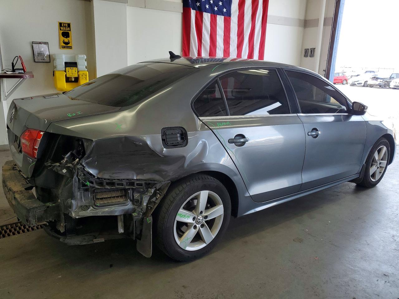 2014 Volkswagen Jetta Tdi Gray vin: 3VW3L7AJ9EM442801