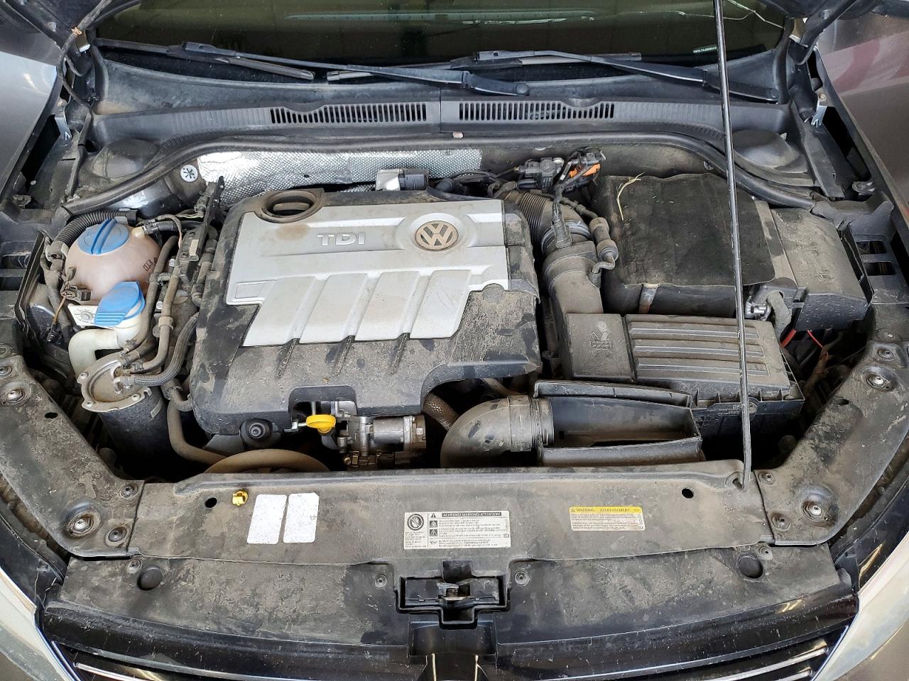 2014 Volkswagen Jetta Tdi Gray vin: 3VW3L7AJ9EM442801