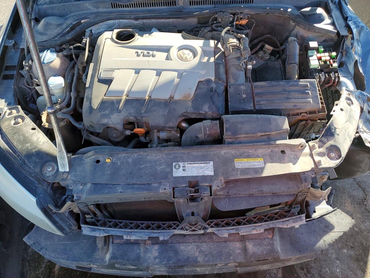 2014 Volkswagen Jetta Tdi Gray vin: 3VW3L7AJ9EM444533