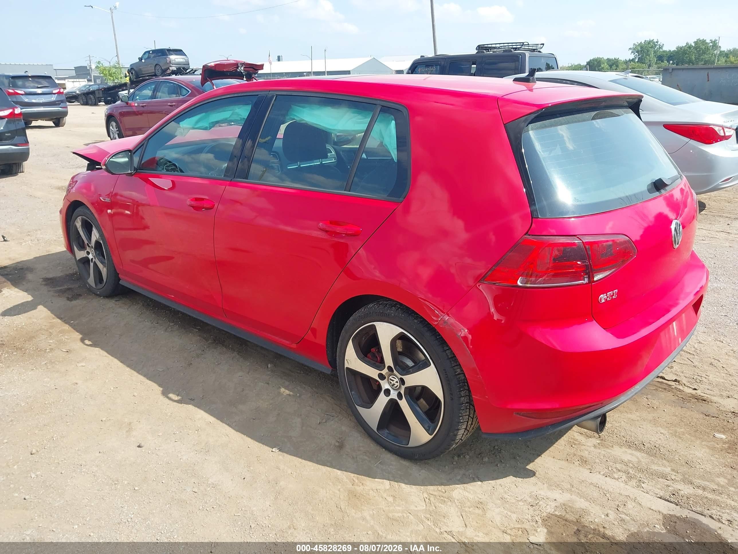2017 Volkswagen Golf Gti Autobahn 4-door/s 4-door/se 4-door/sport 4-door Red vin: 3VW447AU4HM027725