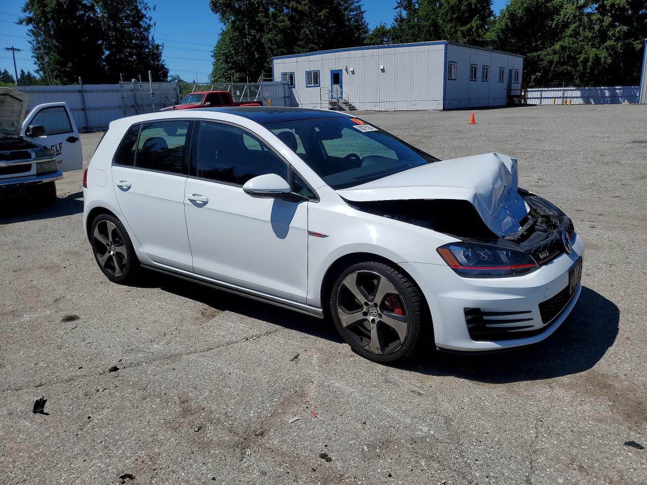2015 Volkswagen Gti White vin: 3VW447AU5FM056471