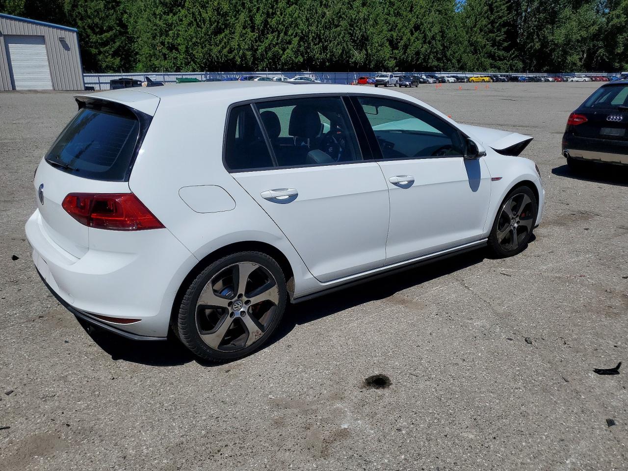 2015 Volkswagen Gti White vin: 3VW447AU5FM056471