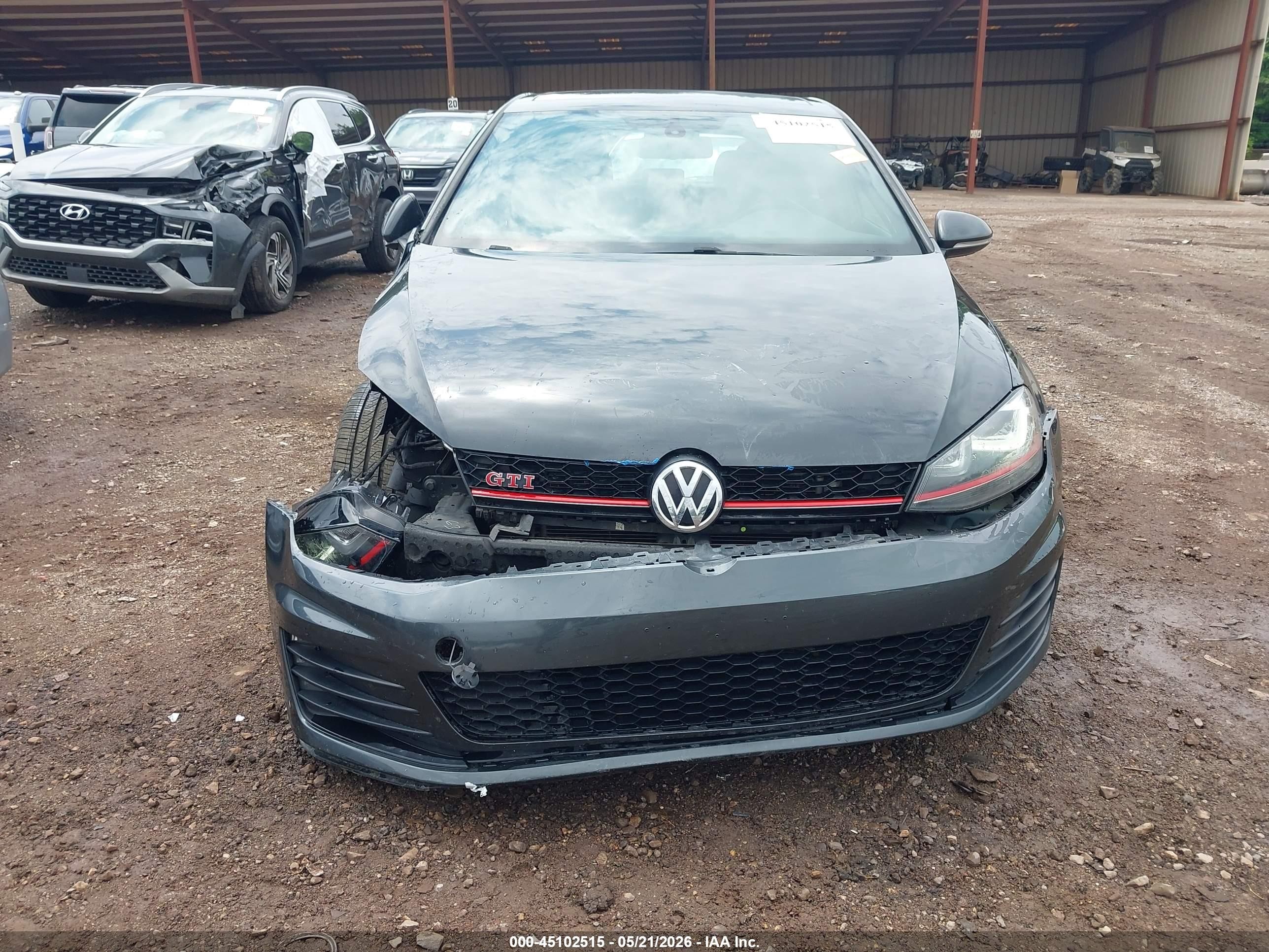 2015 Volkswagen Golf Gti 2.0t Se W/performance Package 4-door Серый vin: 3VW447AU8FM077623