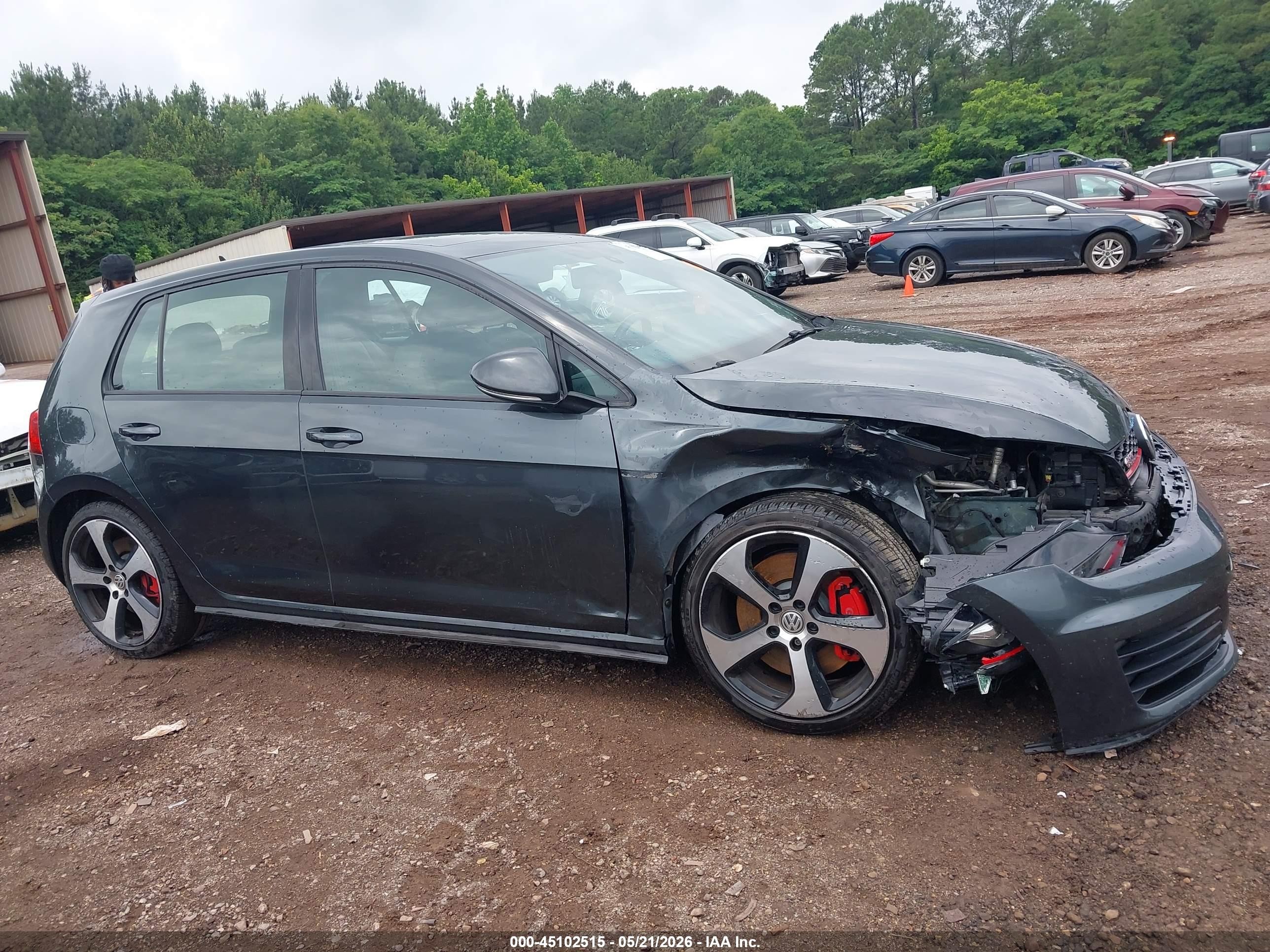 2015 Volkswagen Golf Gti 2.0t Se W/performance Package 4-door Серый vin: 3VW447AU8FM077623