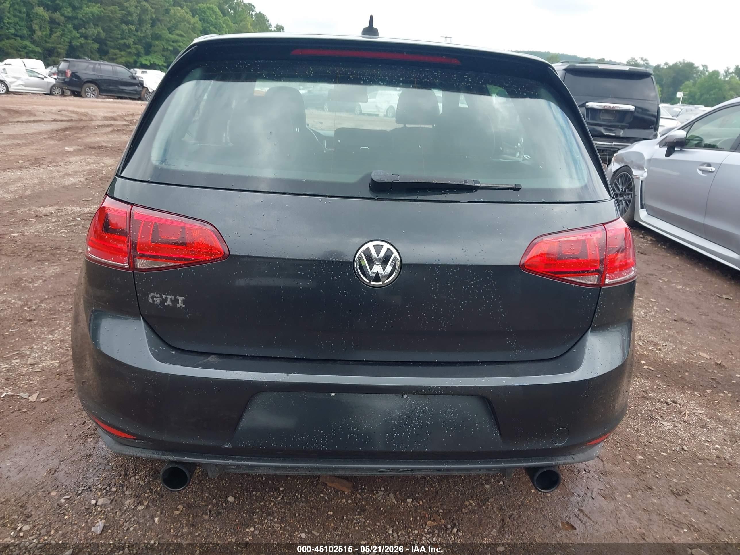 2015 Volkswagen Golf Gti 2.0t Se W/performance Package 4-door Серый vin: 3VW447AU8FM077623