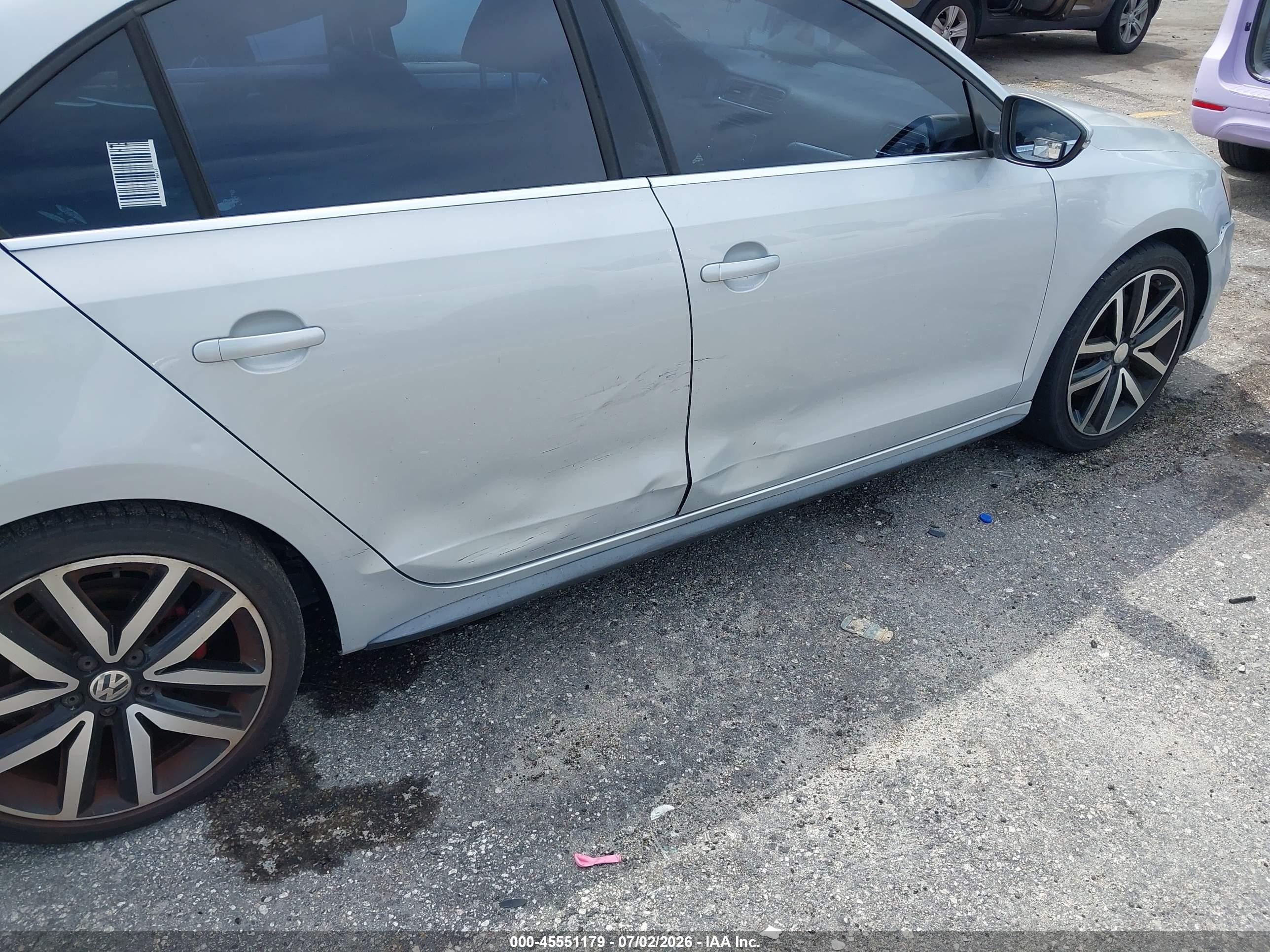 2012 Volkswagen Jetta Gli Autobahn Silver vin: 3VW467AJ0CM463450