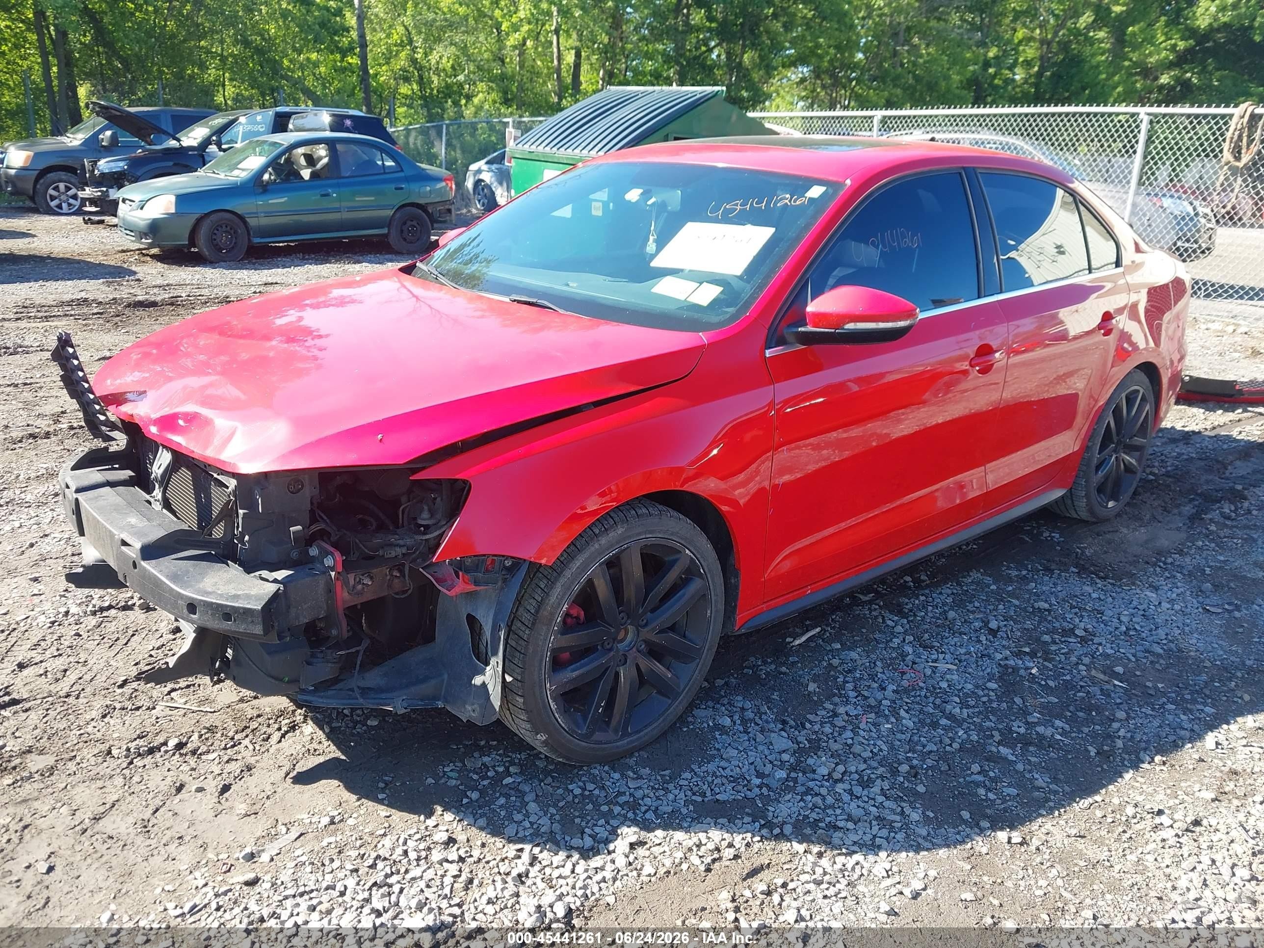 2013 Volkswagen Jetta Gli Autobahn W/nav Red vin: 3VW467AJ0DM234476